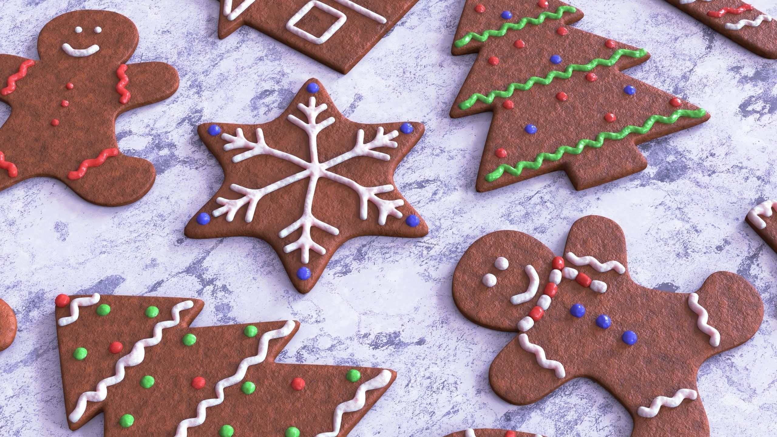 Gingerbread Cookies 3D model_2