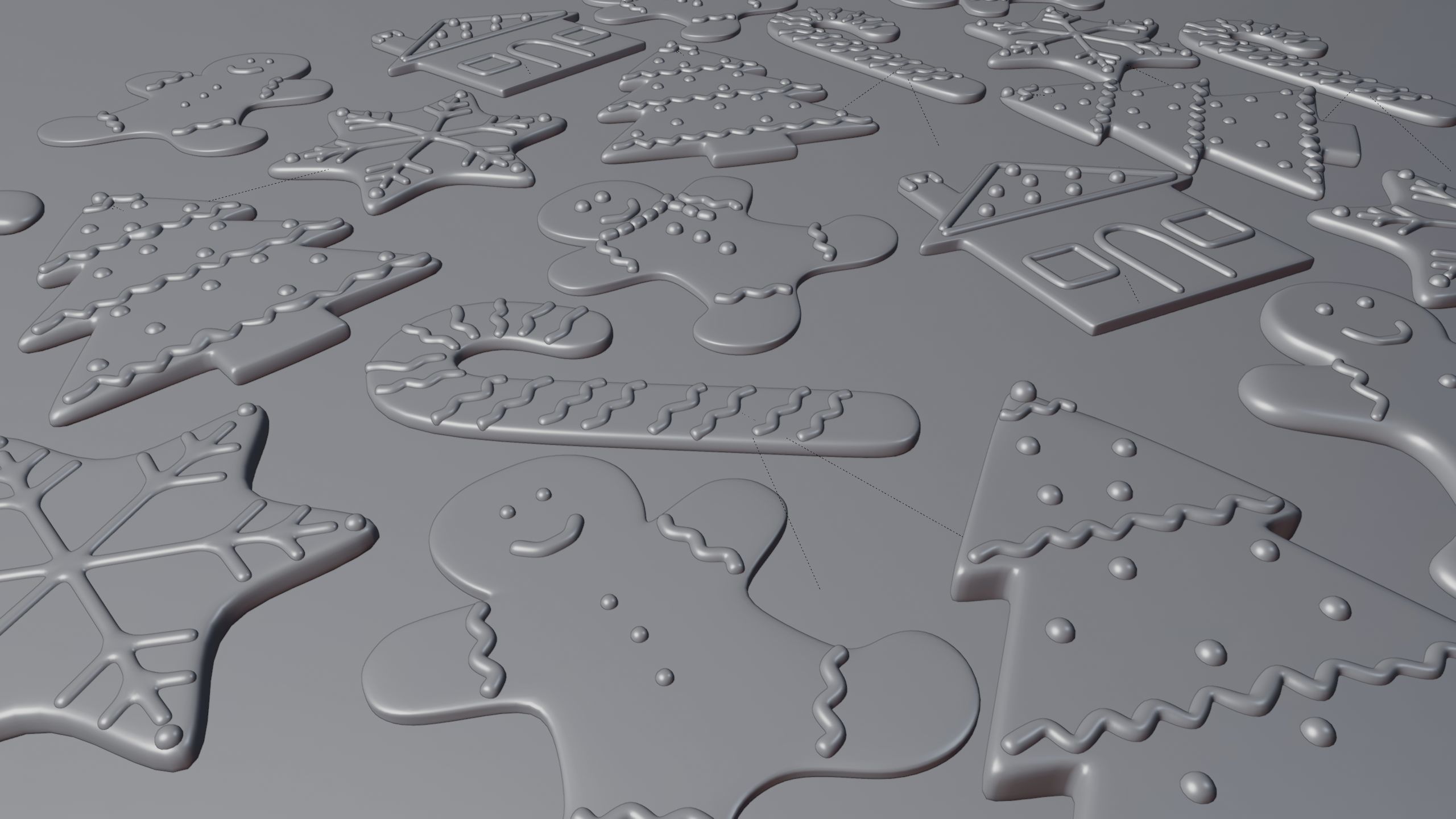 Gingerbread Cookies 3D model_10