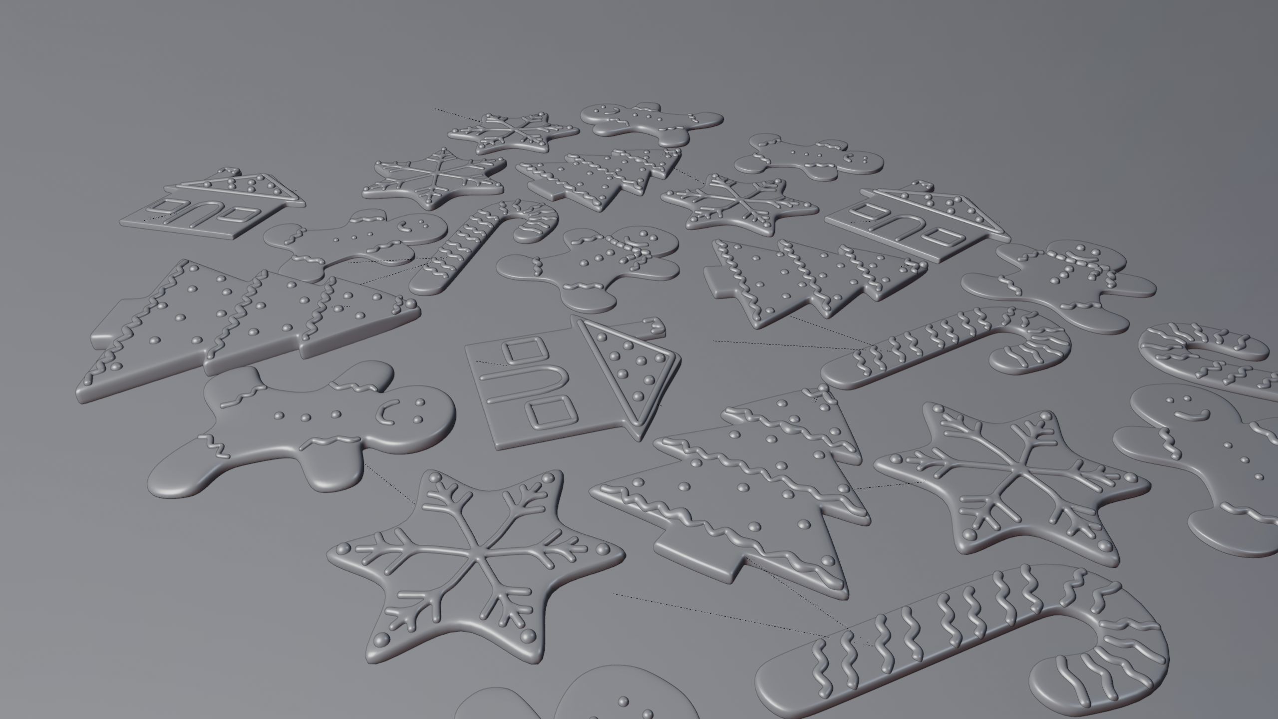 Gingerbread Cookies 3D model_13