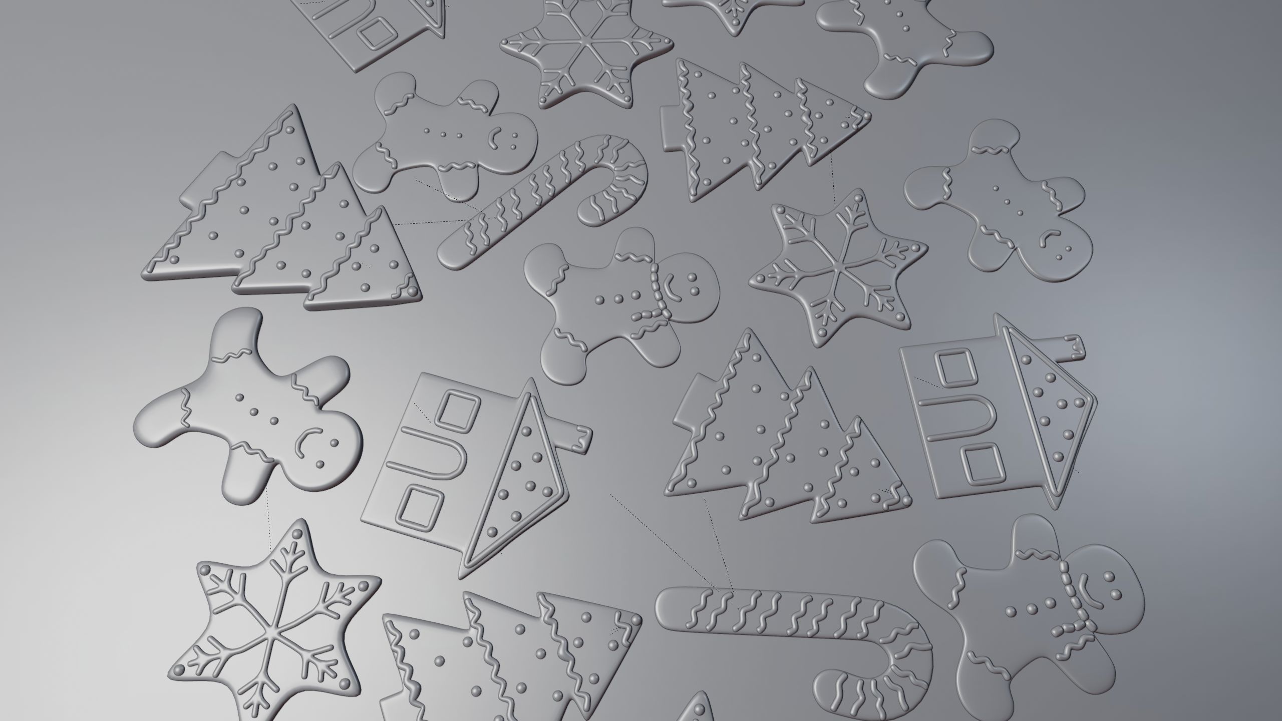 Gingerbread Cookies 3D model_12