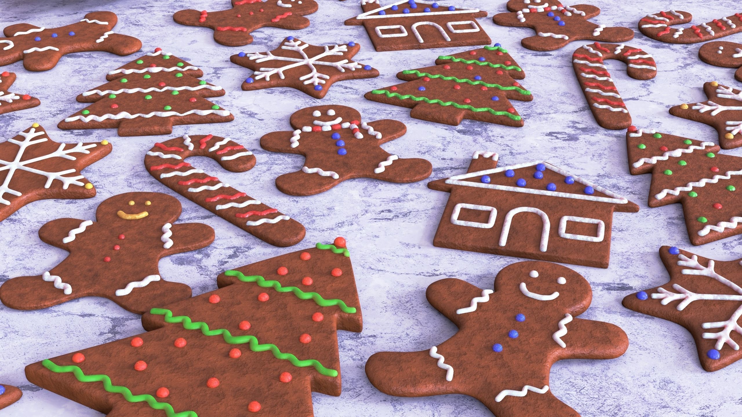 Gingerbread Cookies 3D model_6