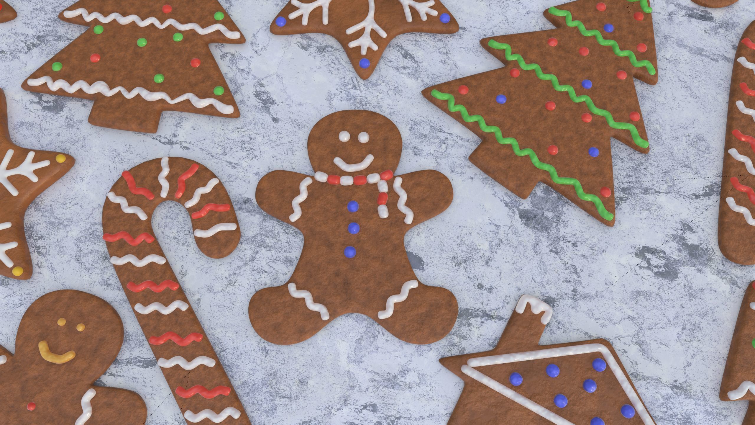 Gingerbread Cookies 3D model_15