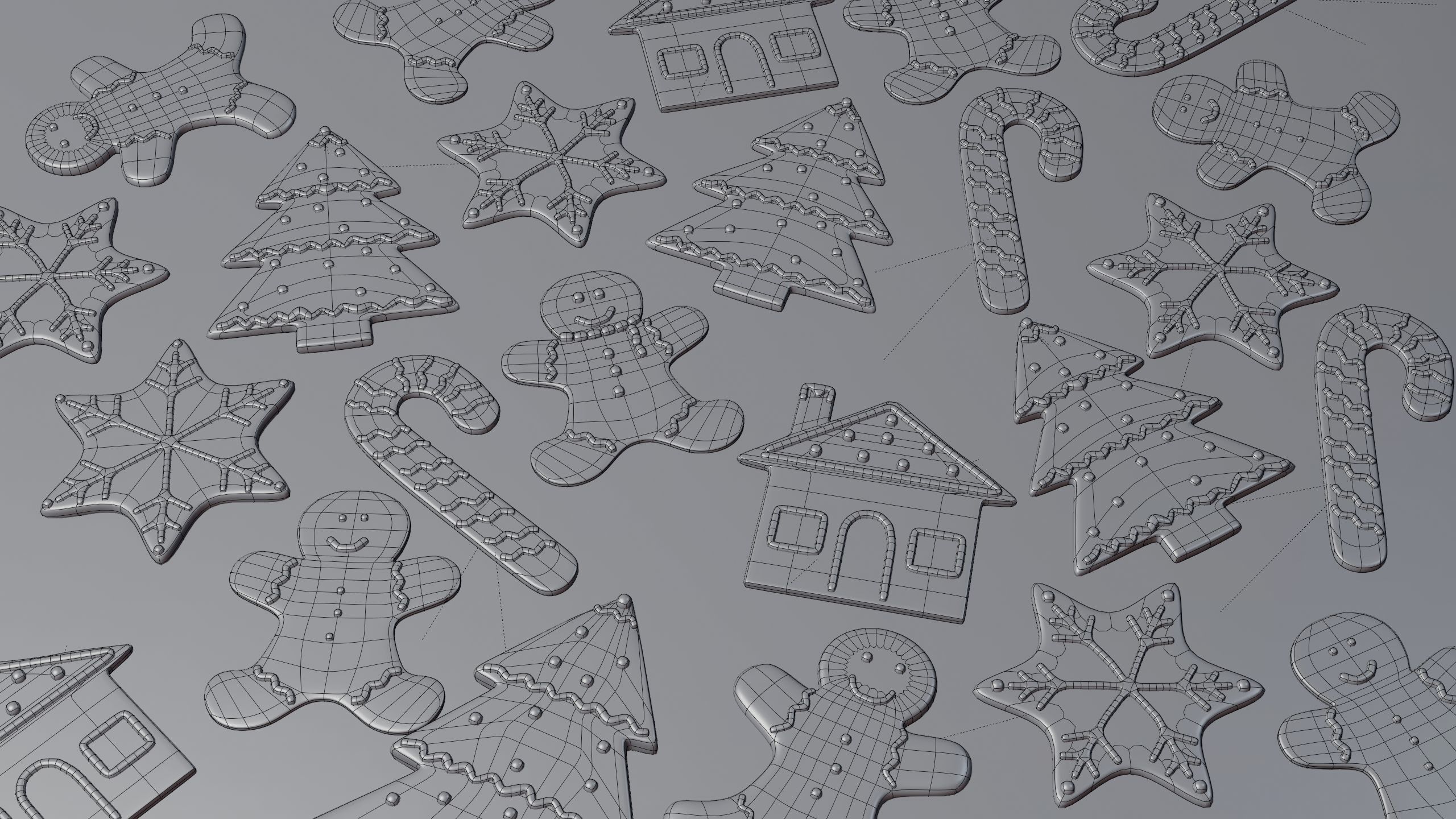 Gingerbread Cookies 3D model_7