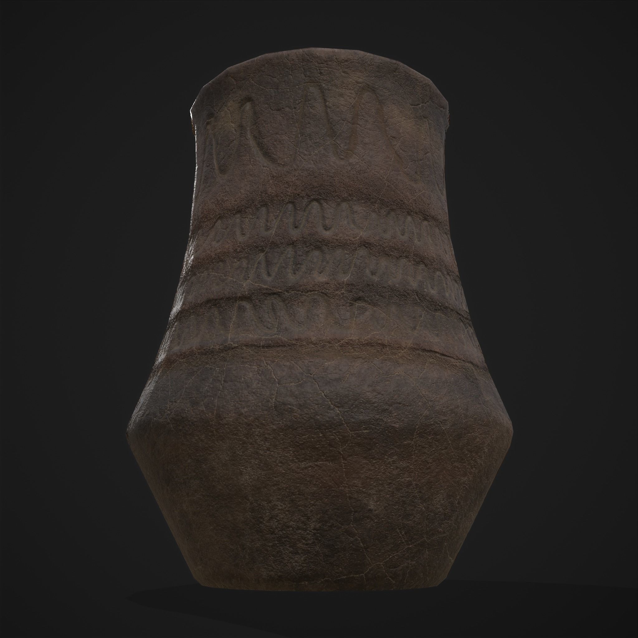 Rustic Clay Vase  Low-poly 3D model_14