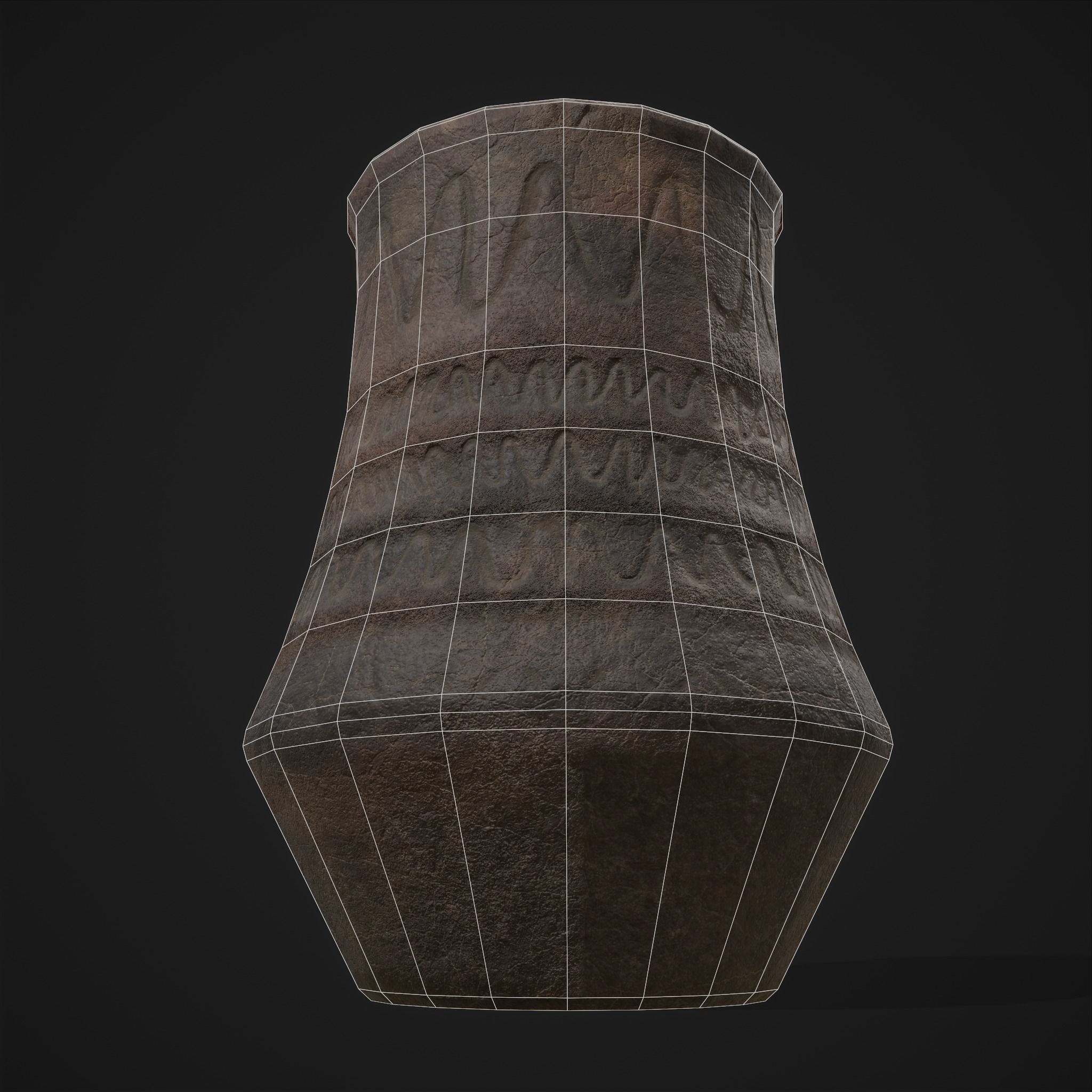 Rustic Clay Vase  Low-poly 3D model_13