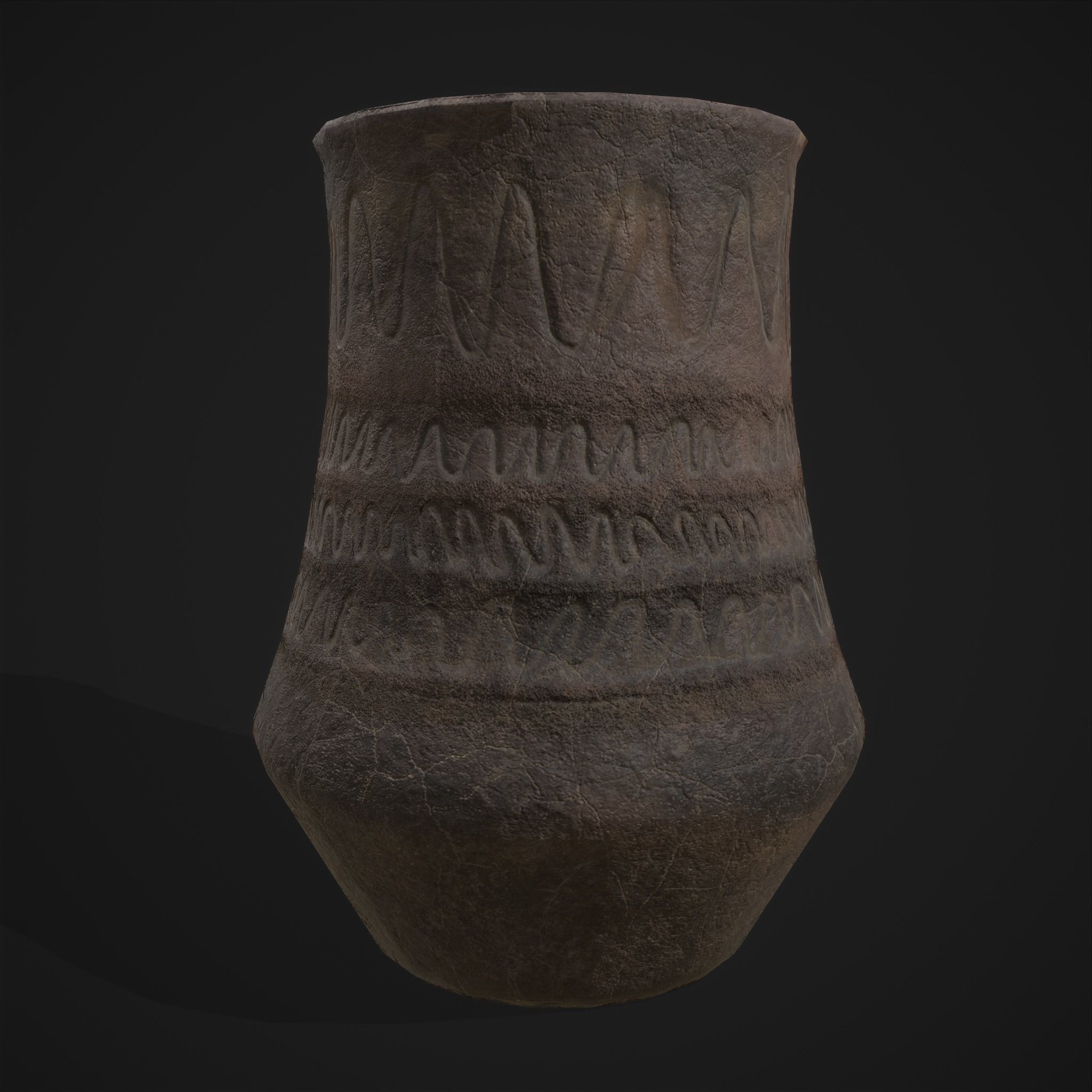 Rustic Clay Vase  Low-poly 3D model_20