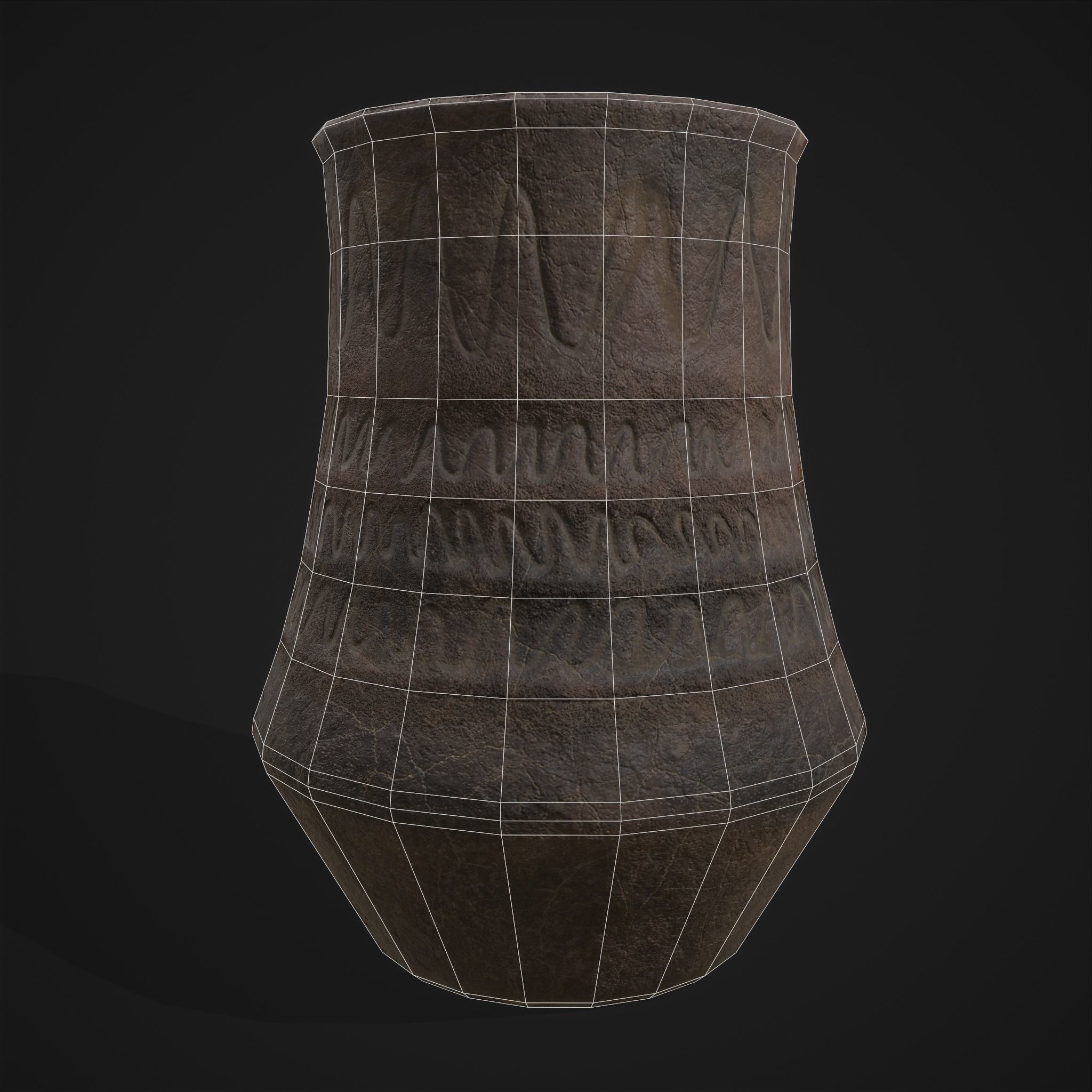 Rustic Clay Vase  Low-poly 3D model_3