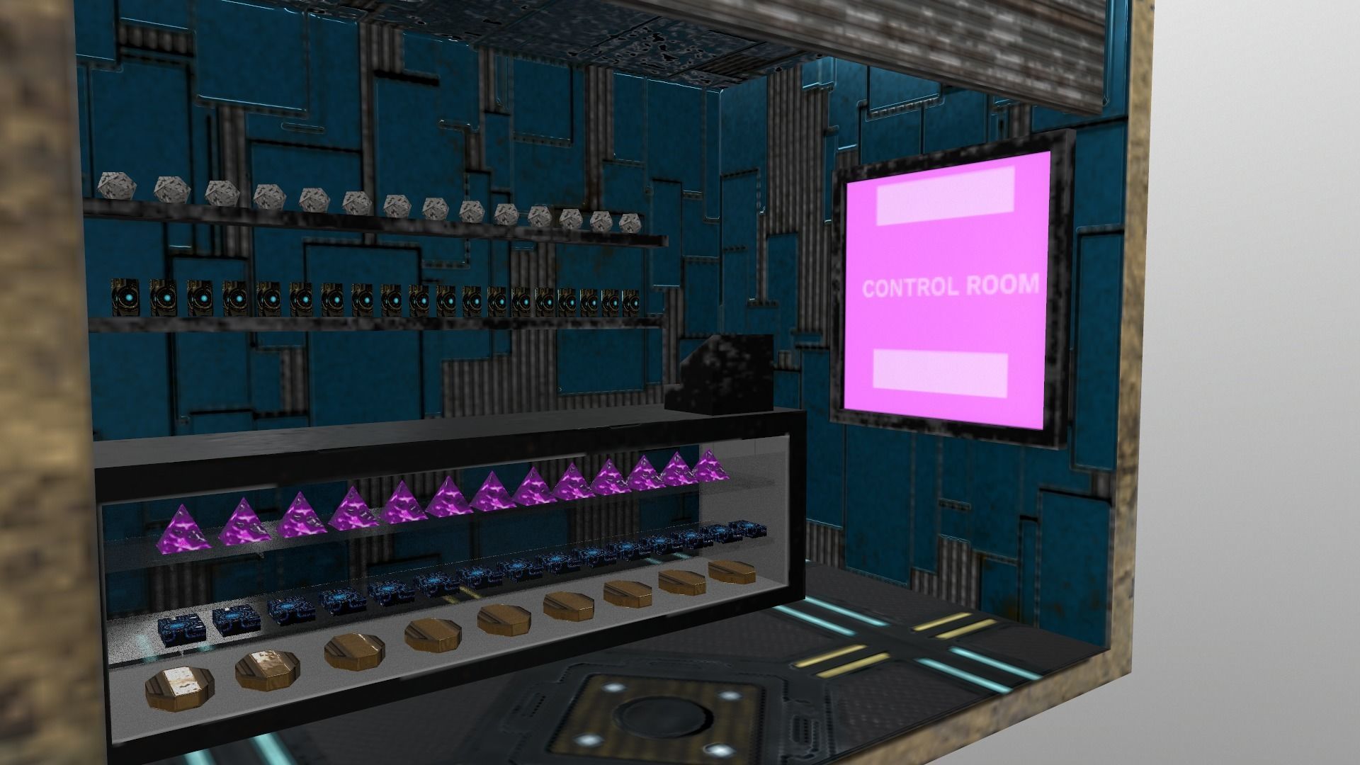 Cyberpunk City - Building 16 Low-poly 3D model_11