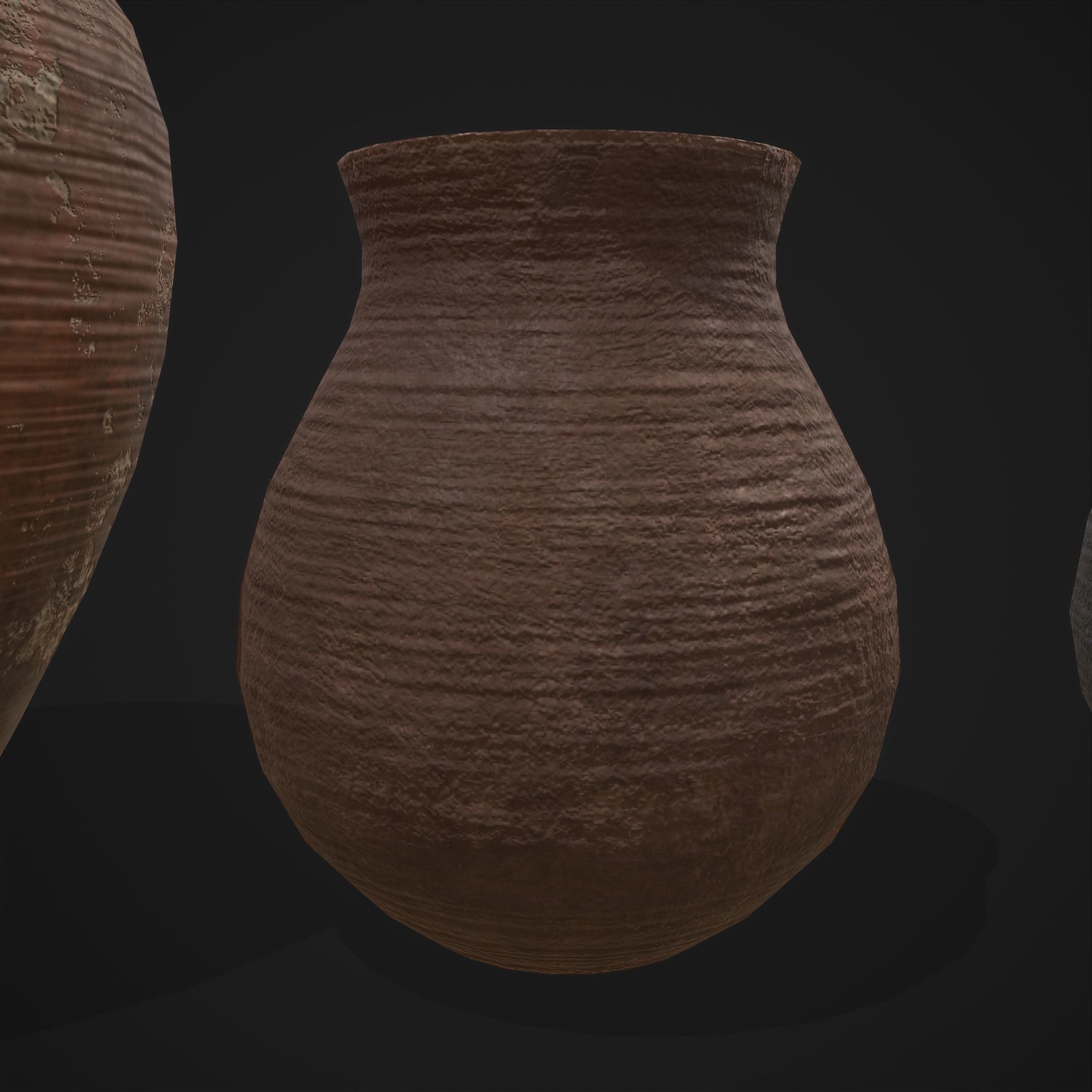 Beautiful Pottery Set Low-poly 3D model_17