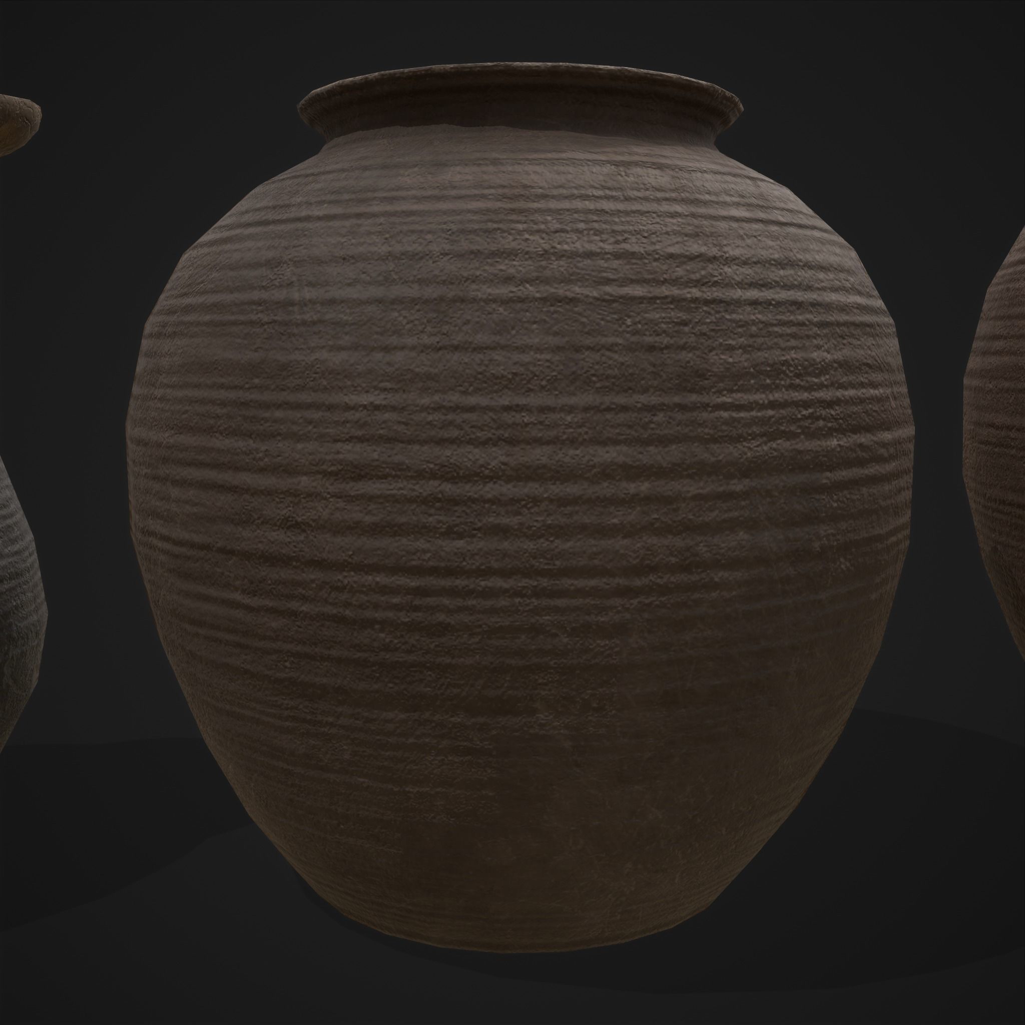 Beautiful Pottery Set Low-poly 3D model_21