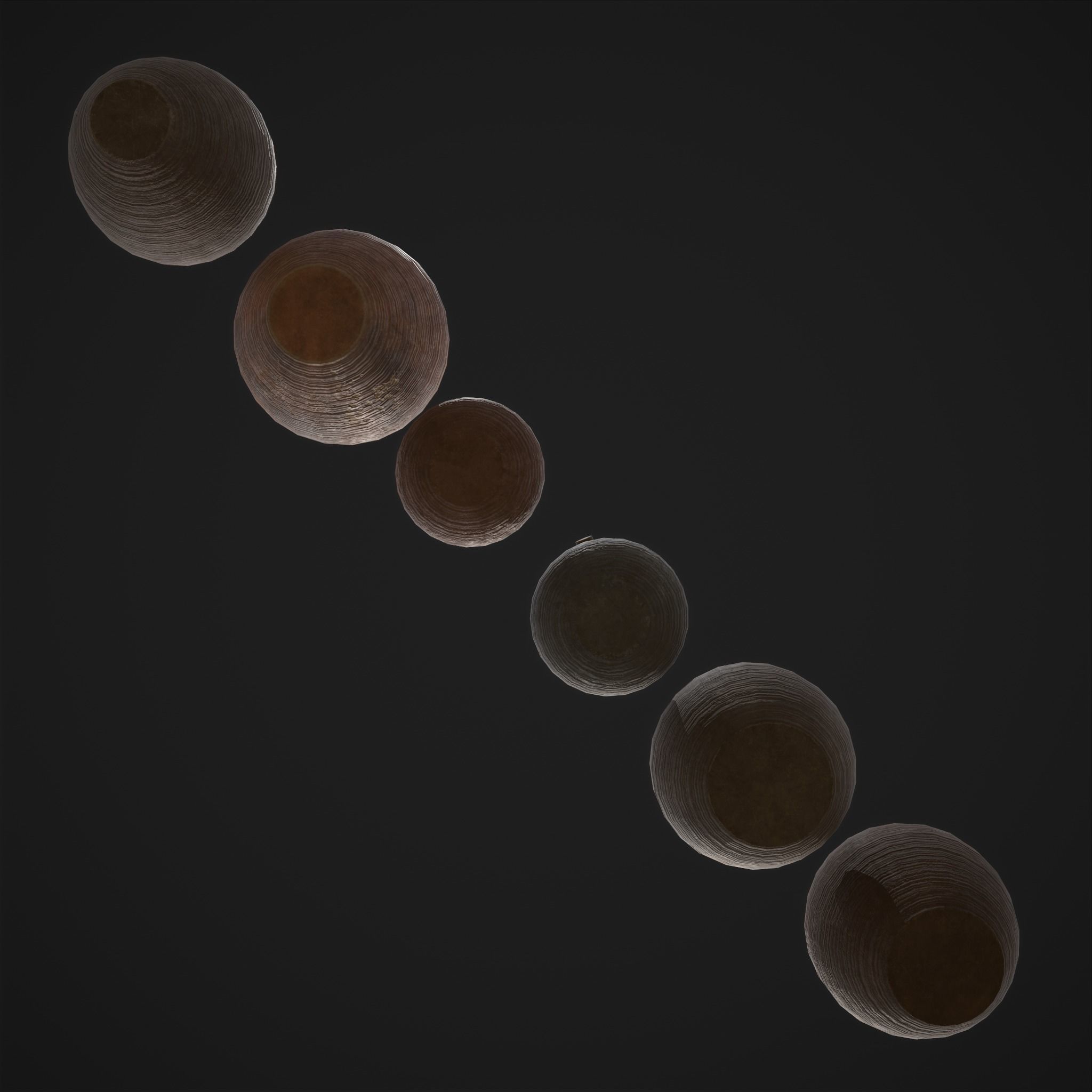 Beautiful Pottery Set Low-poly 3D model_11