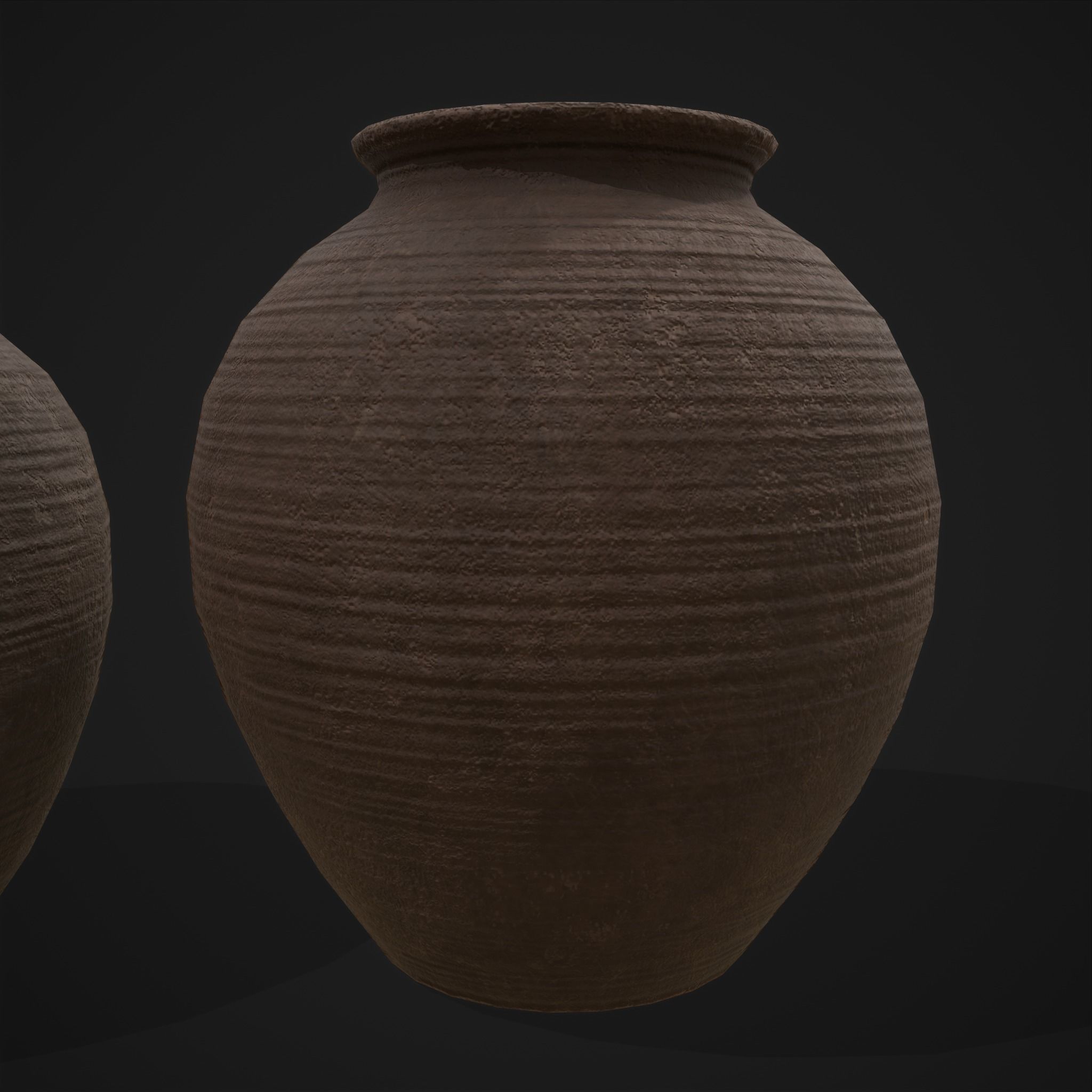 Beautiful Pottery Set Low-poly 3D model_23