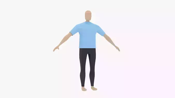 Low Poly Male man Free 3D model