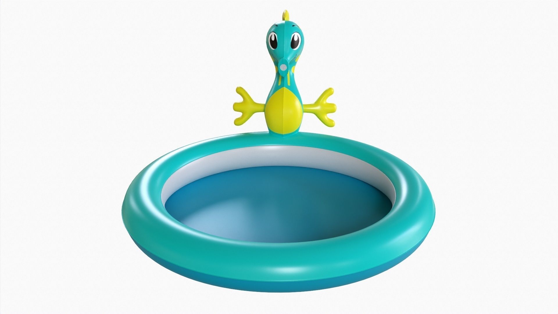 Sprinkler pool with seahorse 3D model_2