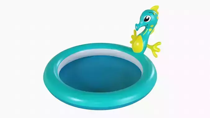 Sprinkler pool with seahorse