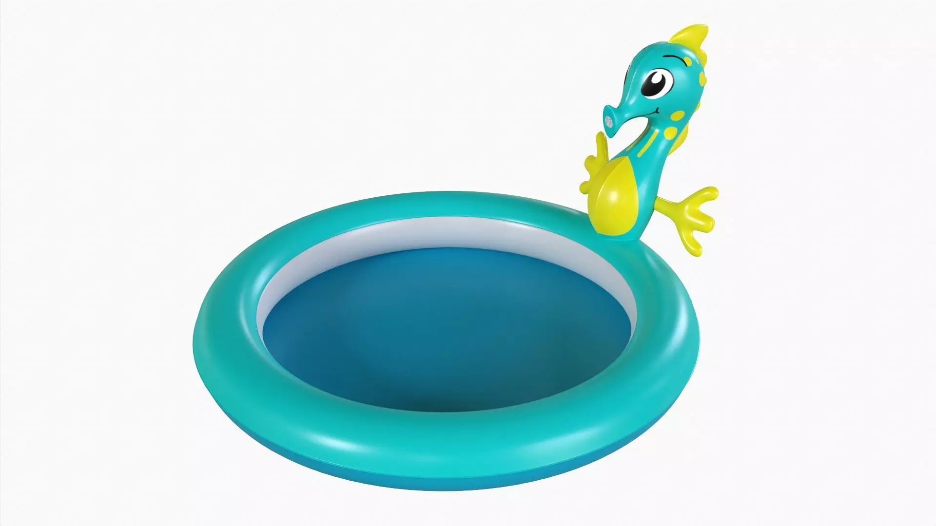 Sprinkler pool with seahorse 3D model_0