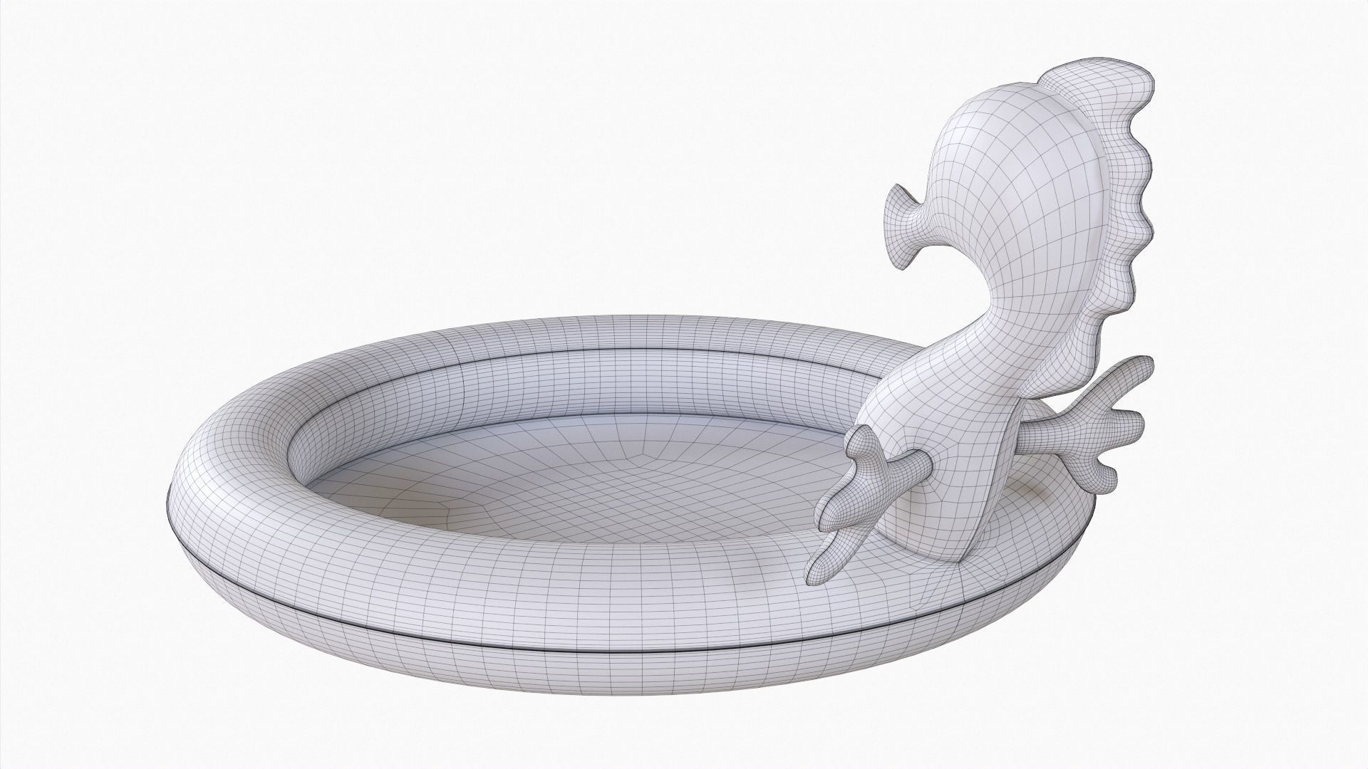 Sprinkler pool with seahorse 3D model_8