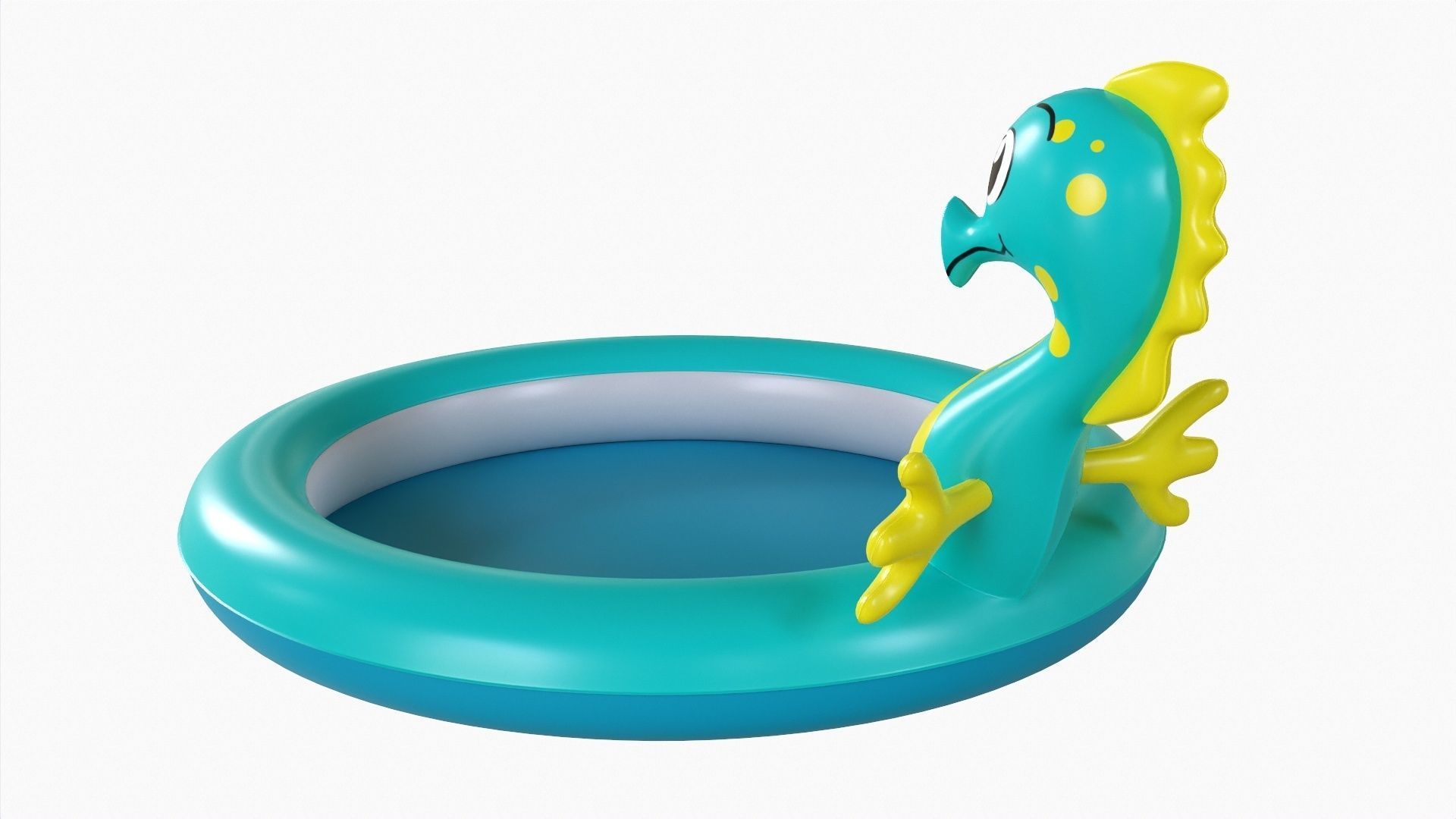 Sprinkler pool with seahorse 3D model_3
