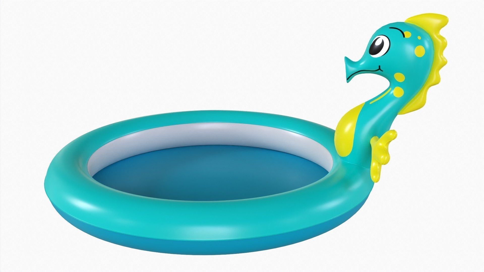 Sprinkler pool with seahorse 3D model_1