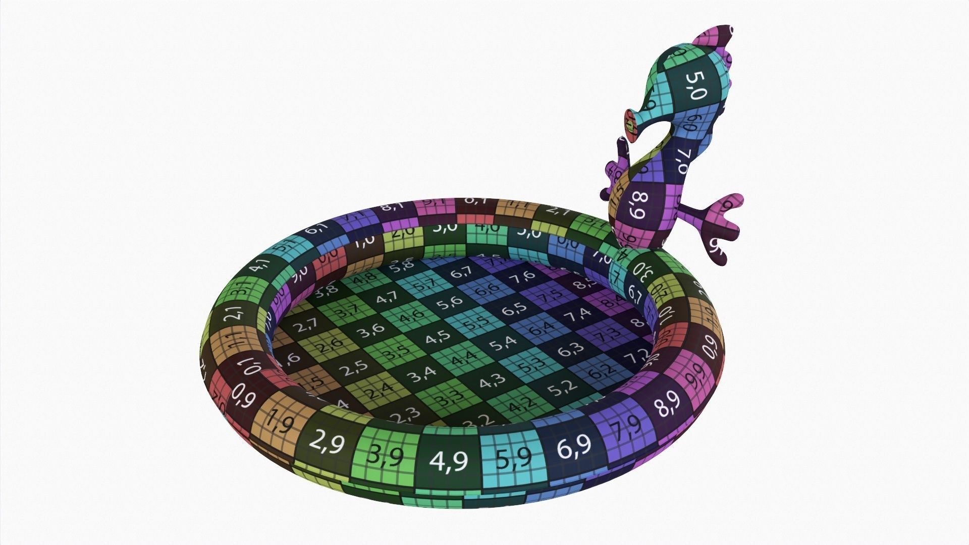 Sprinkler pool with seahorse 3D model_10