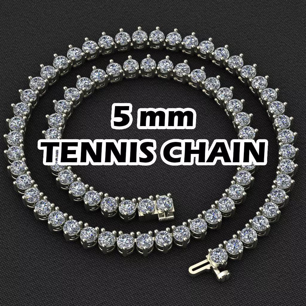 5 MM TENNIS CHAIN FOR NECKLACE 3D print model
