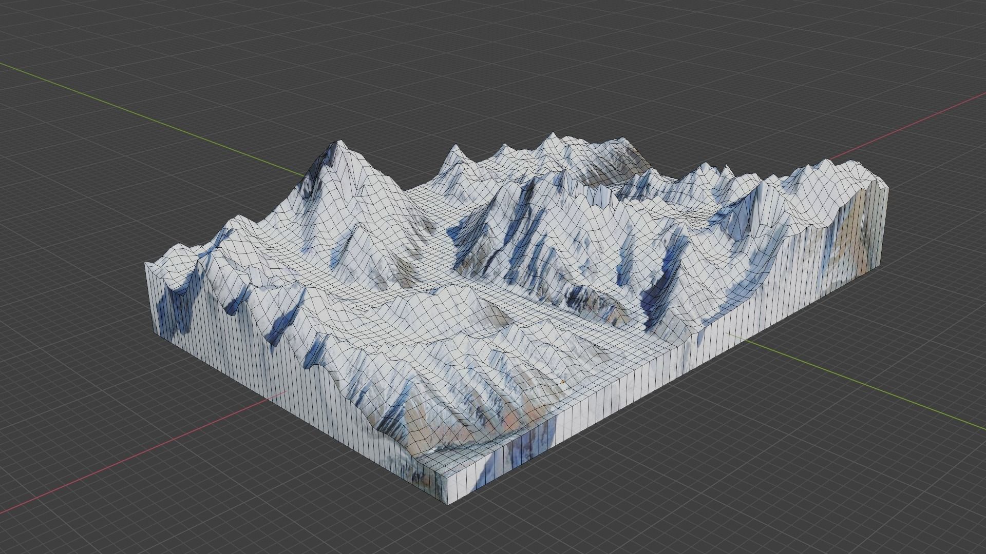 Broad Peak Mountain Low-poly 3D model_6