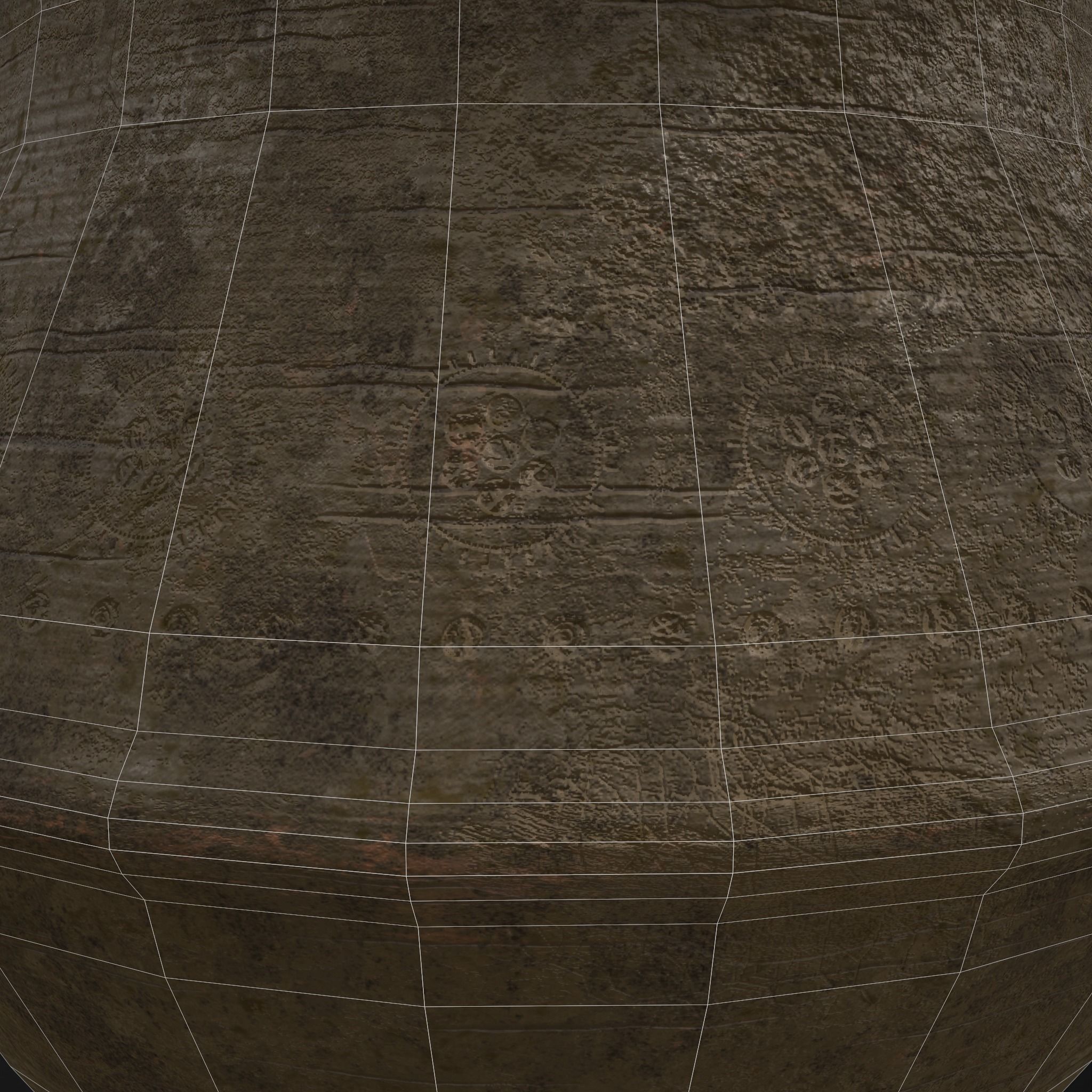 Ornate pottery Cup Low-poly 3D model_15