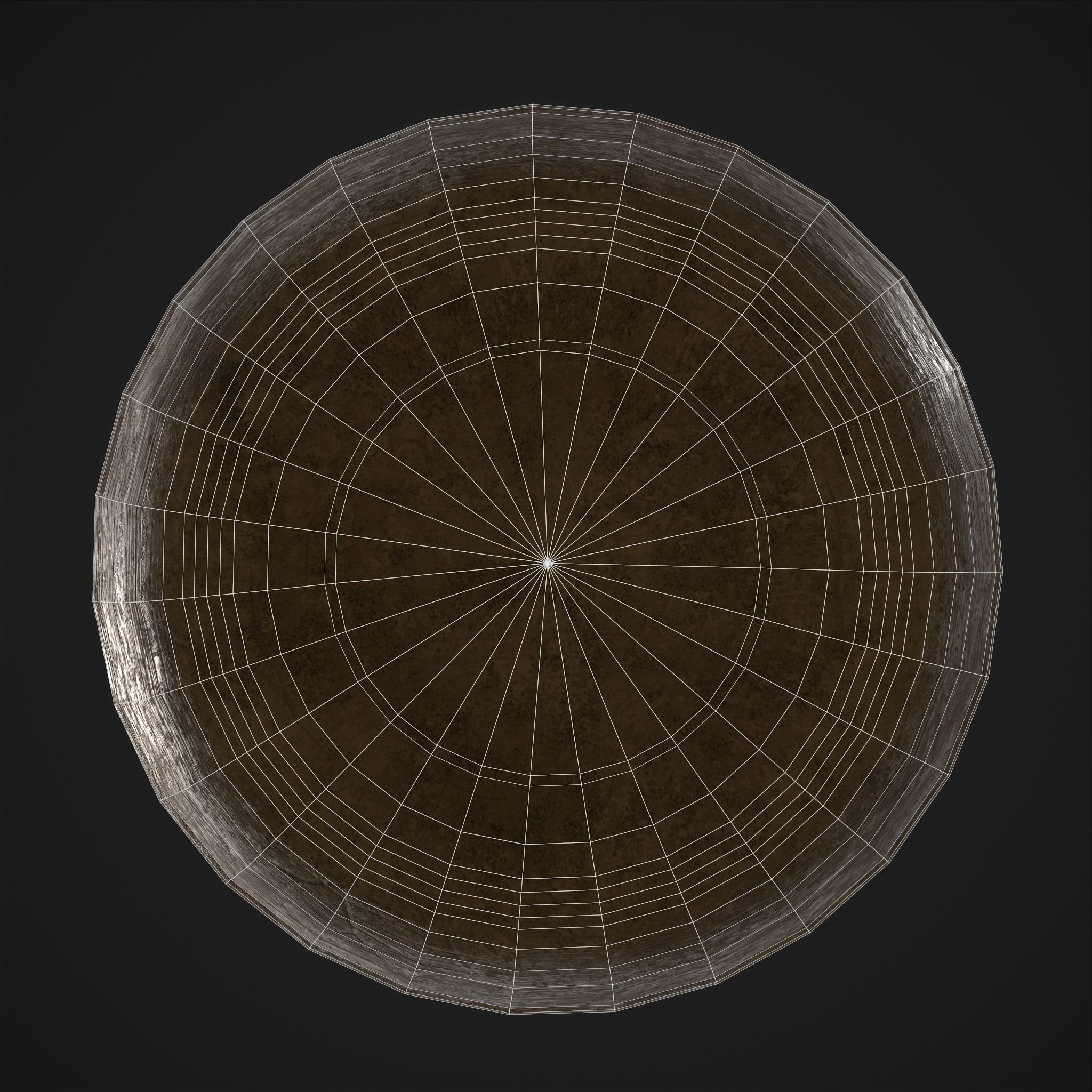 Ornate pottery Cup Low-poly 3D model_9