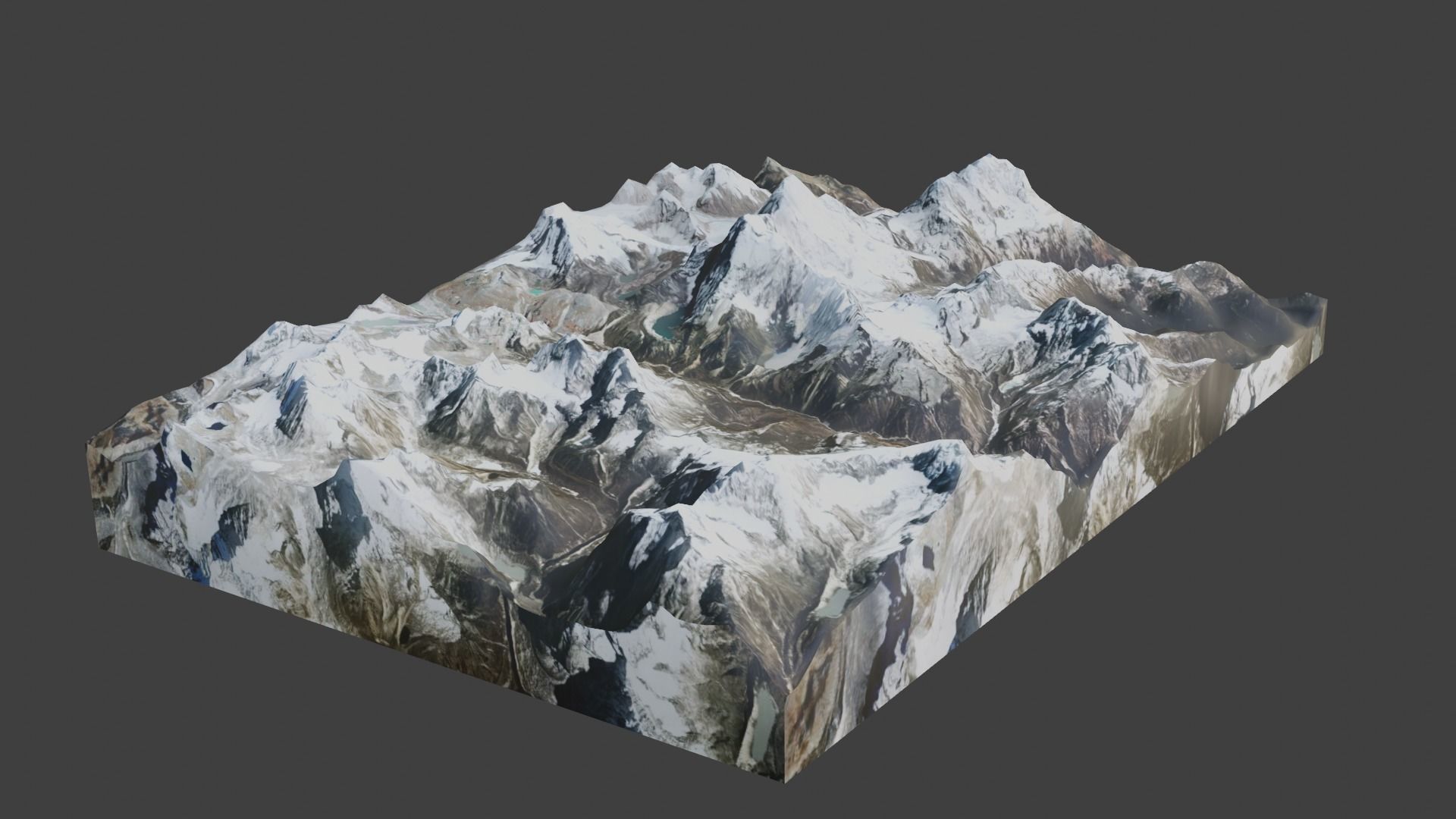 Chamlang Mountain Low-poly 3D model_2