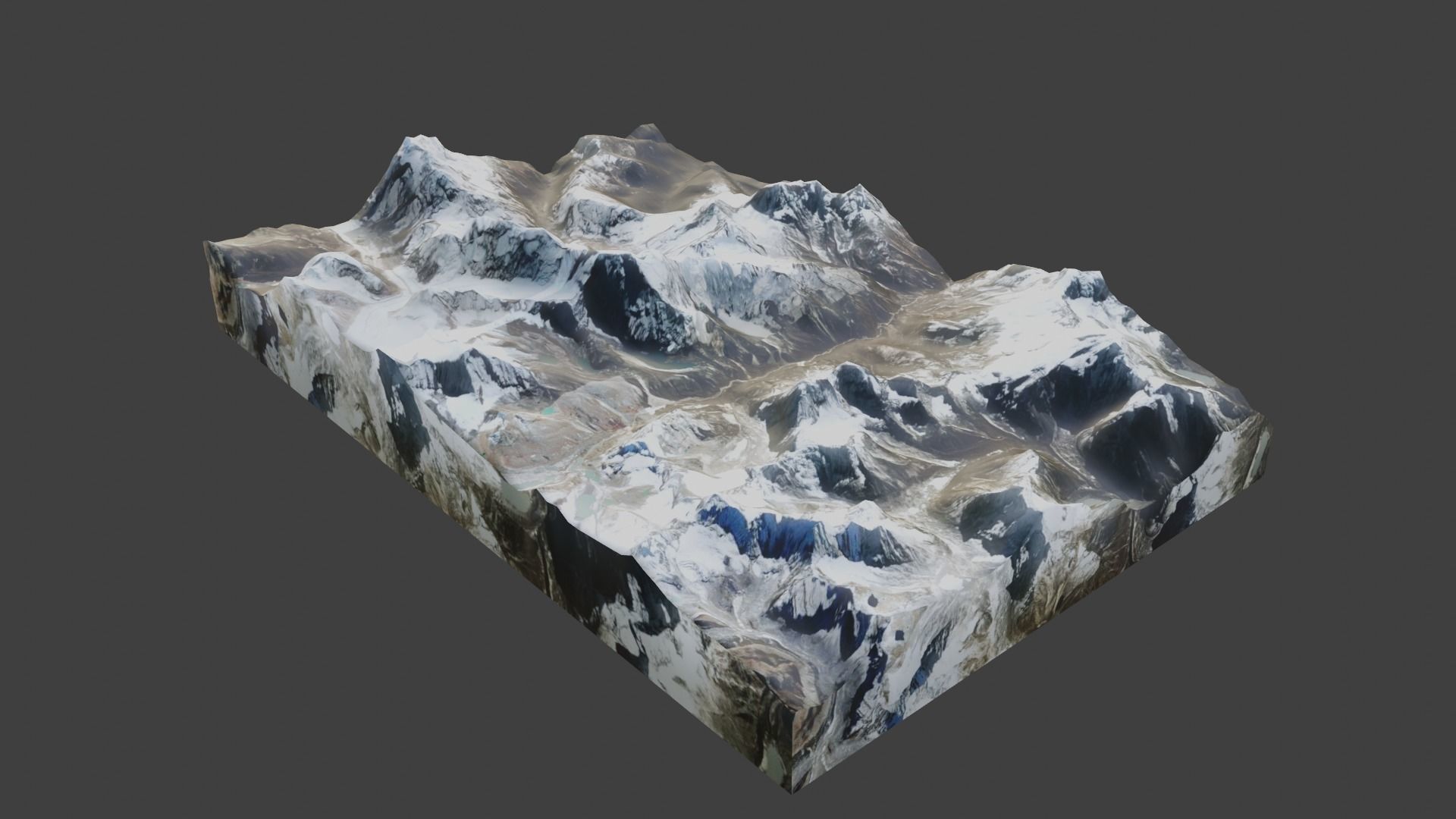 Chamlang Mountain Low-poly 3D model_3