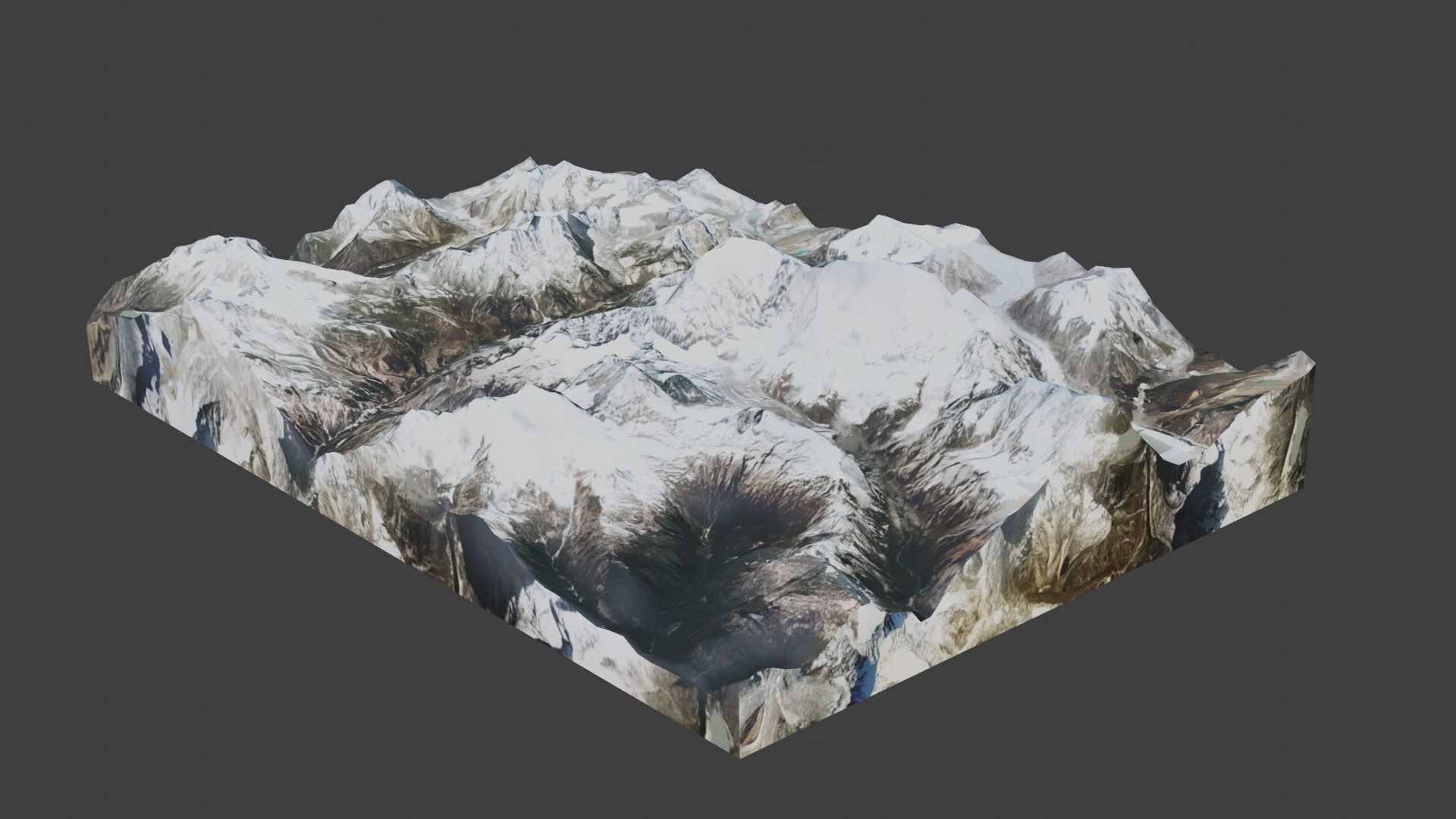 Chamlang Mountain Low-poly 3D model_1
