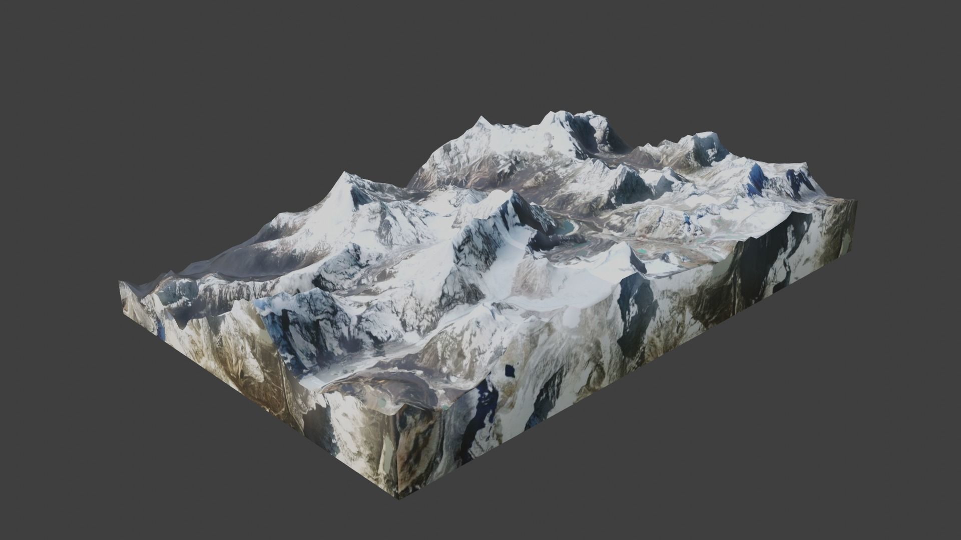 Chamlang Mountain Low-poly 3D model_4