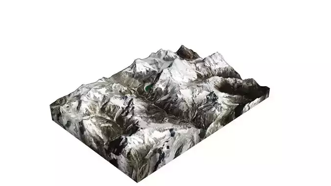 Chamlang Mountain Low-poly 3D model Chamlang Mountain Low-poly 3D model