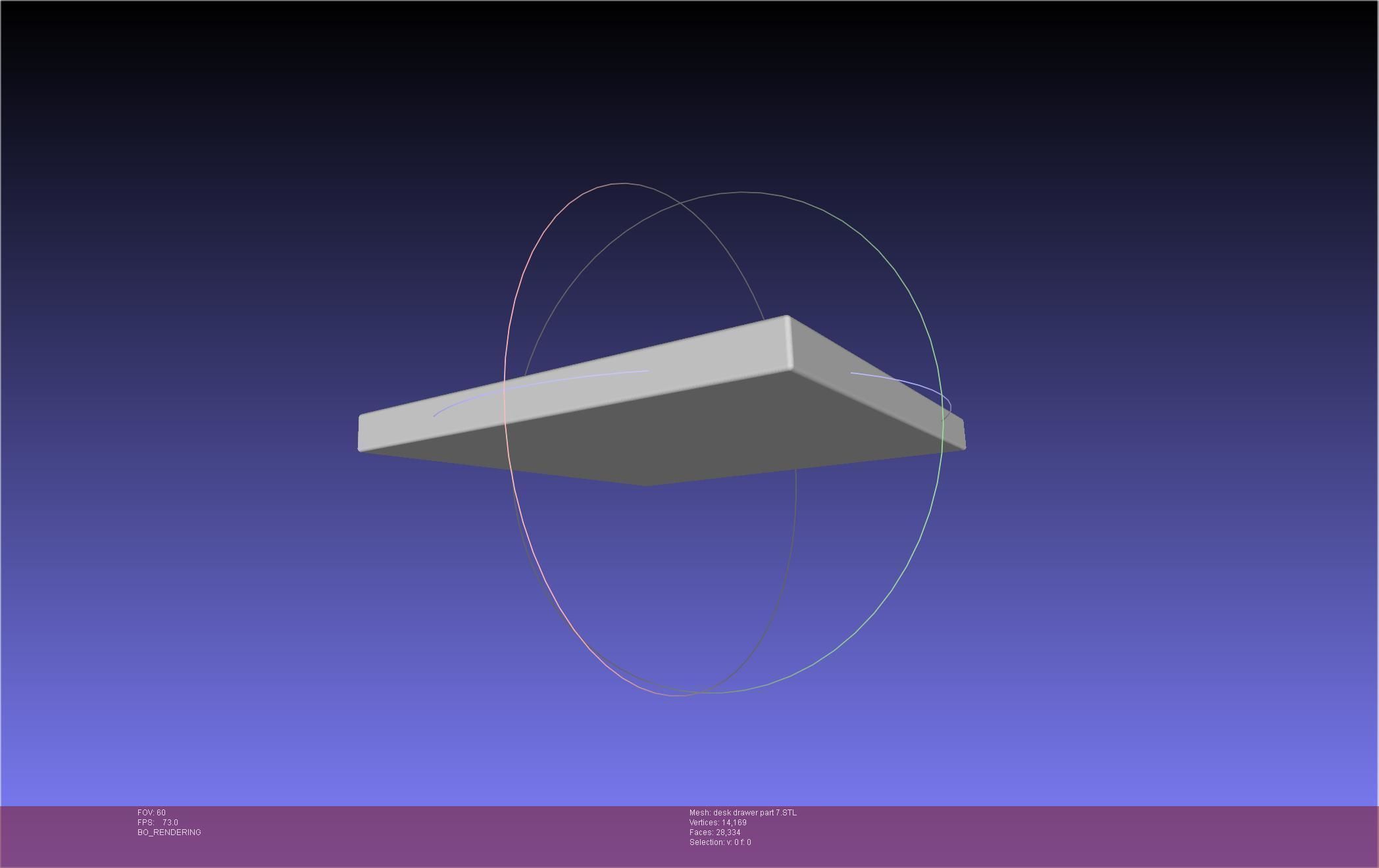 Basic Desk Drawer STL 3D print model_74