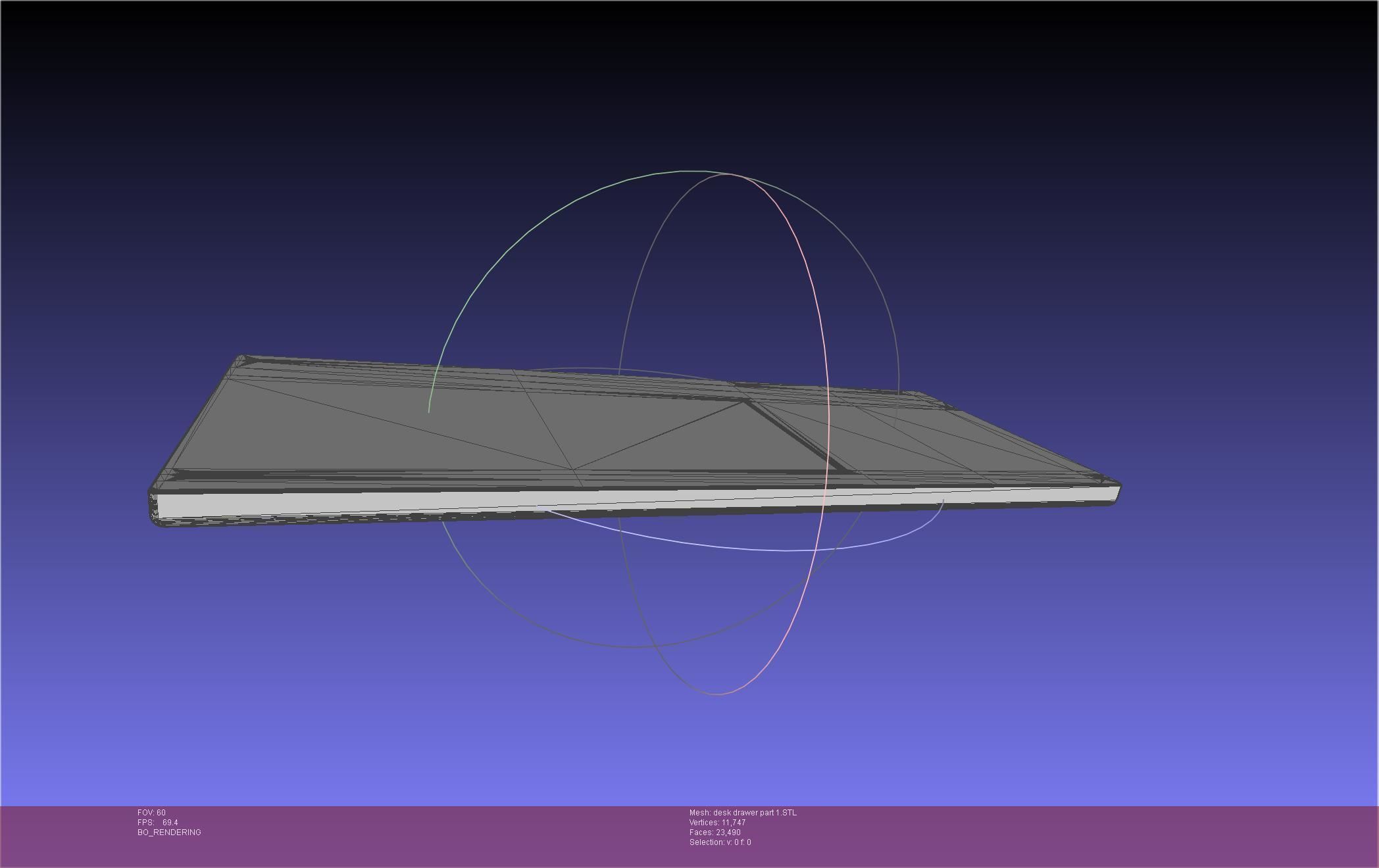 Basic Desk Drawer STL 3D print model_32