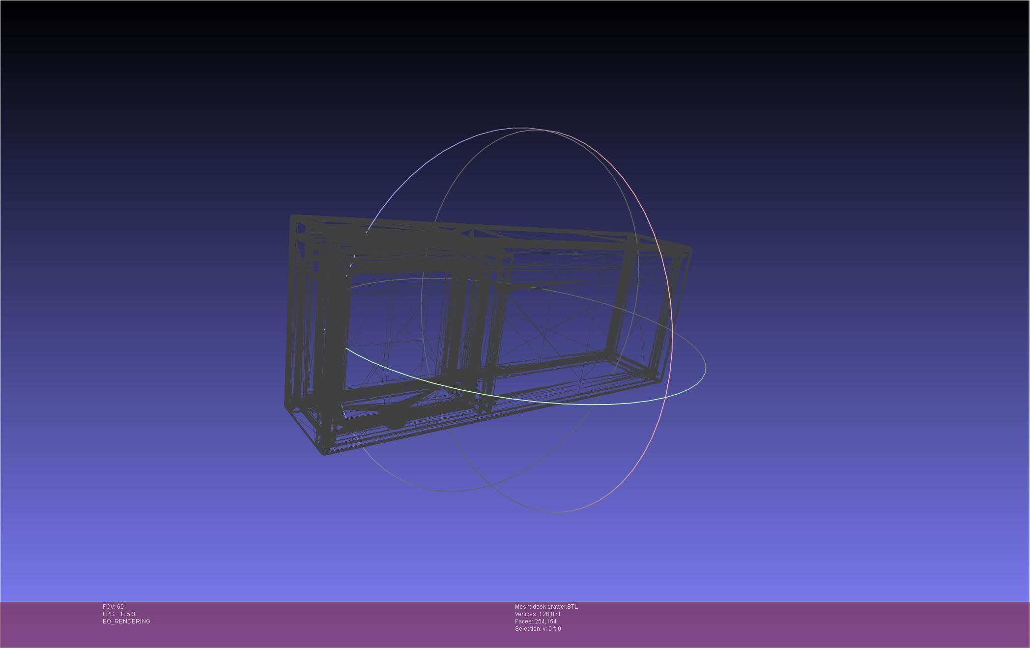 Basic Desk Drawer STL 3D print model_20
