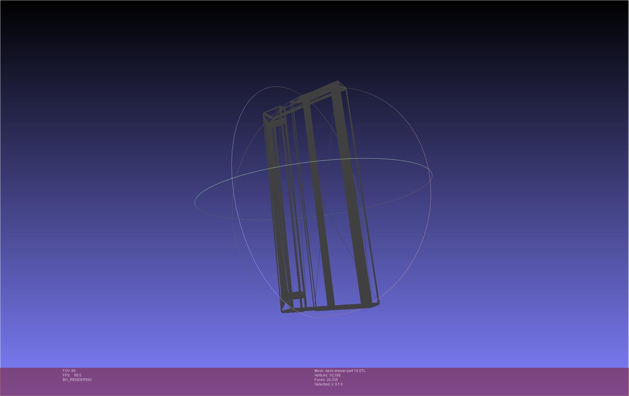 Basic Desk Drawer STL 3D print model_107