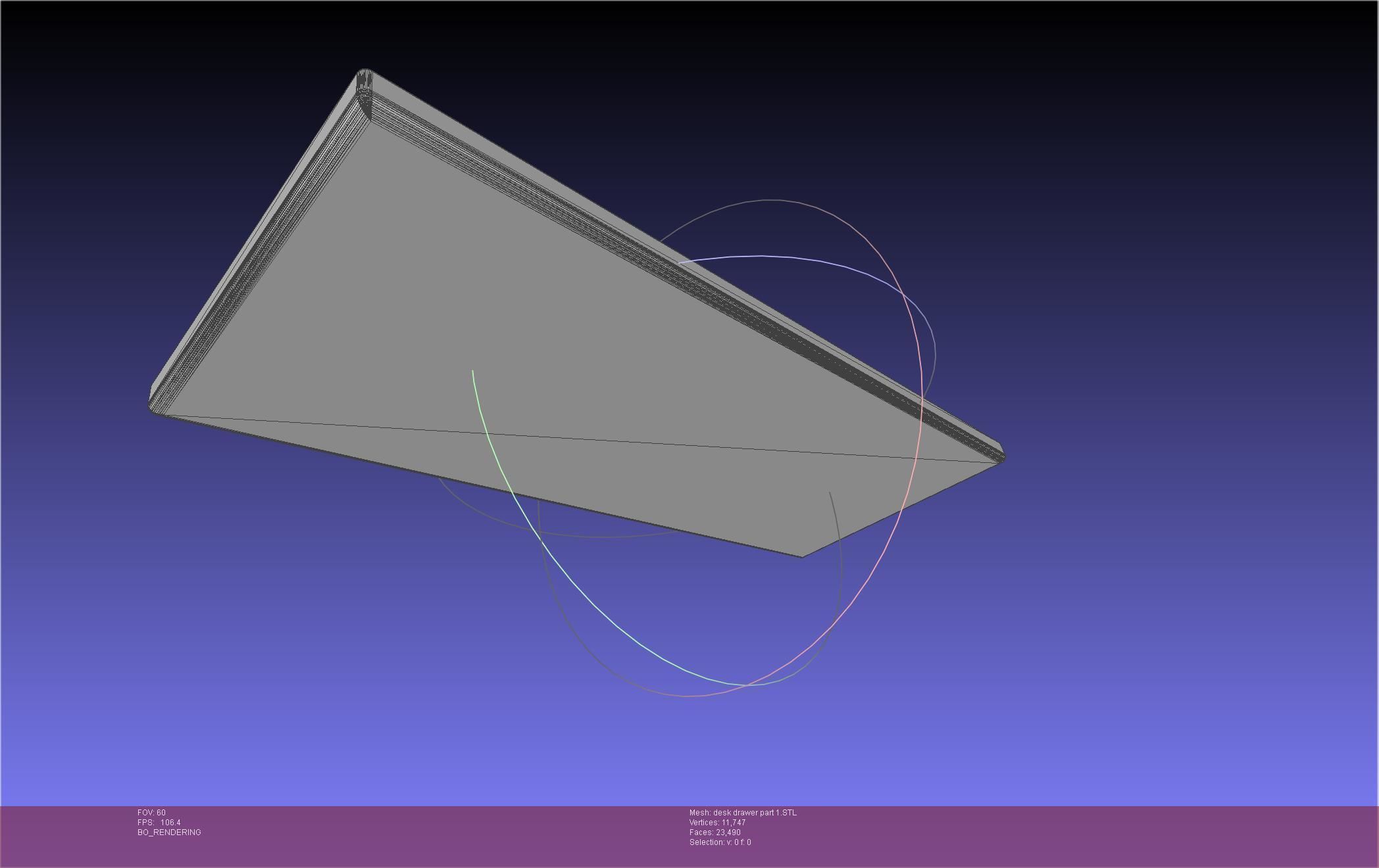 Basic Desk Drawer STL 3D print model_31