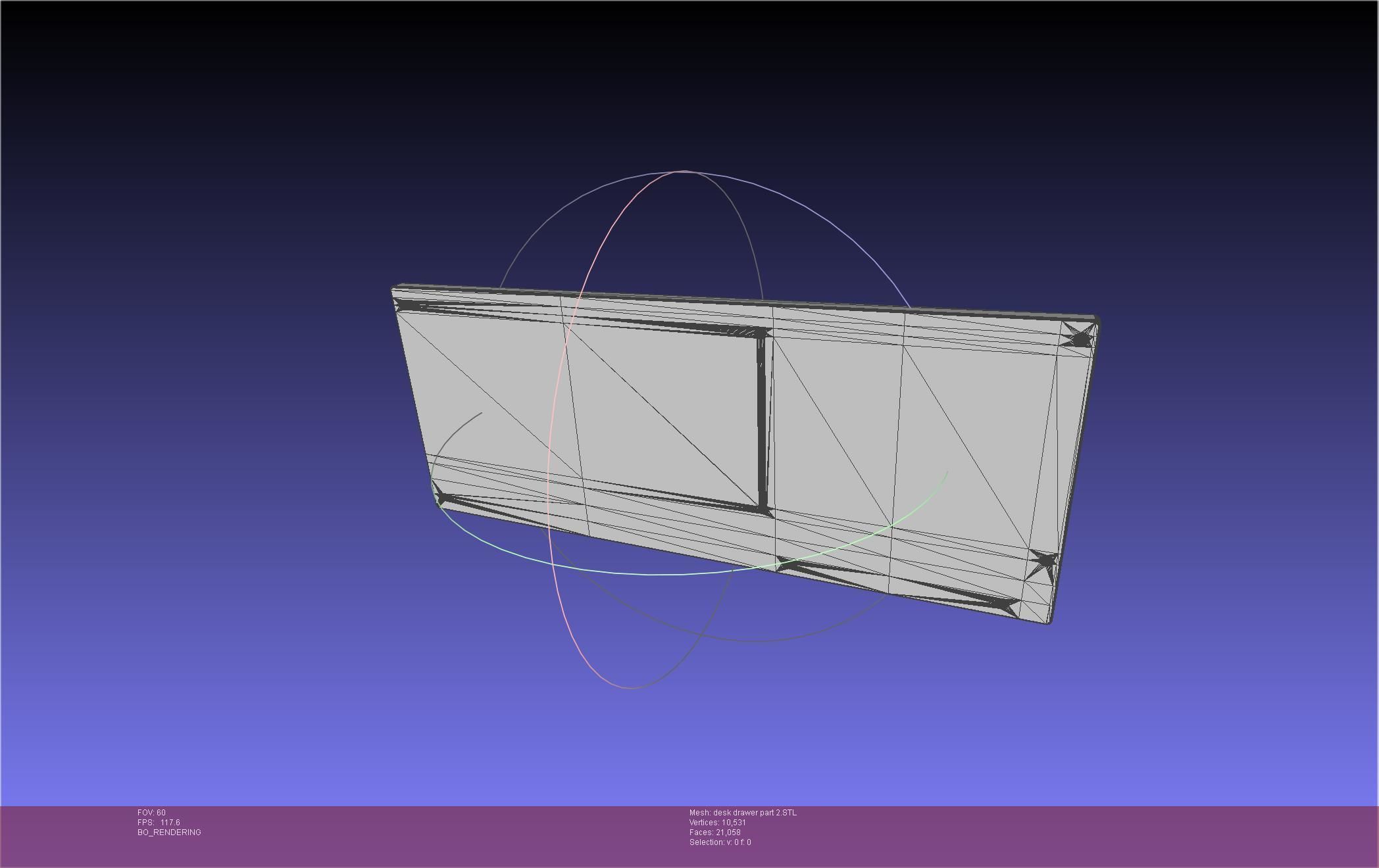 Basic Desk Drawer STL 3D print model_40