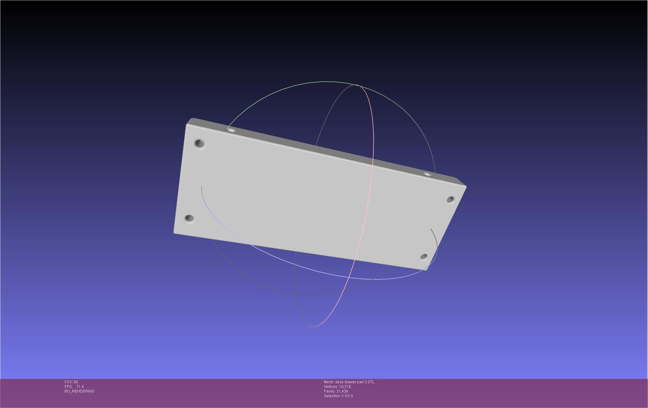 Basic Desk Drawer STL 3D print model_44
