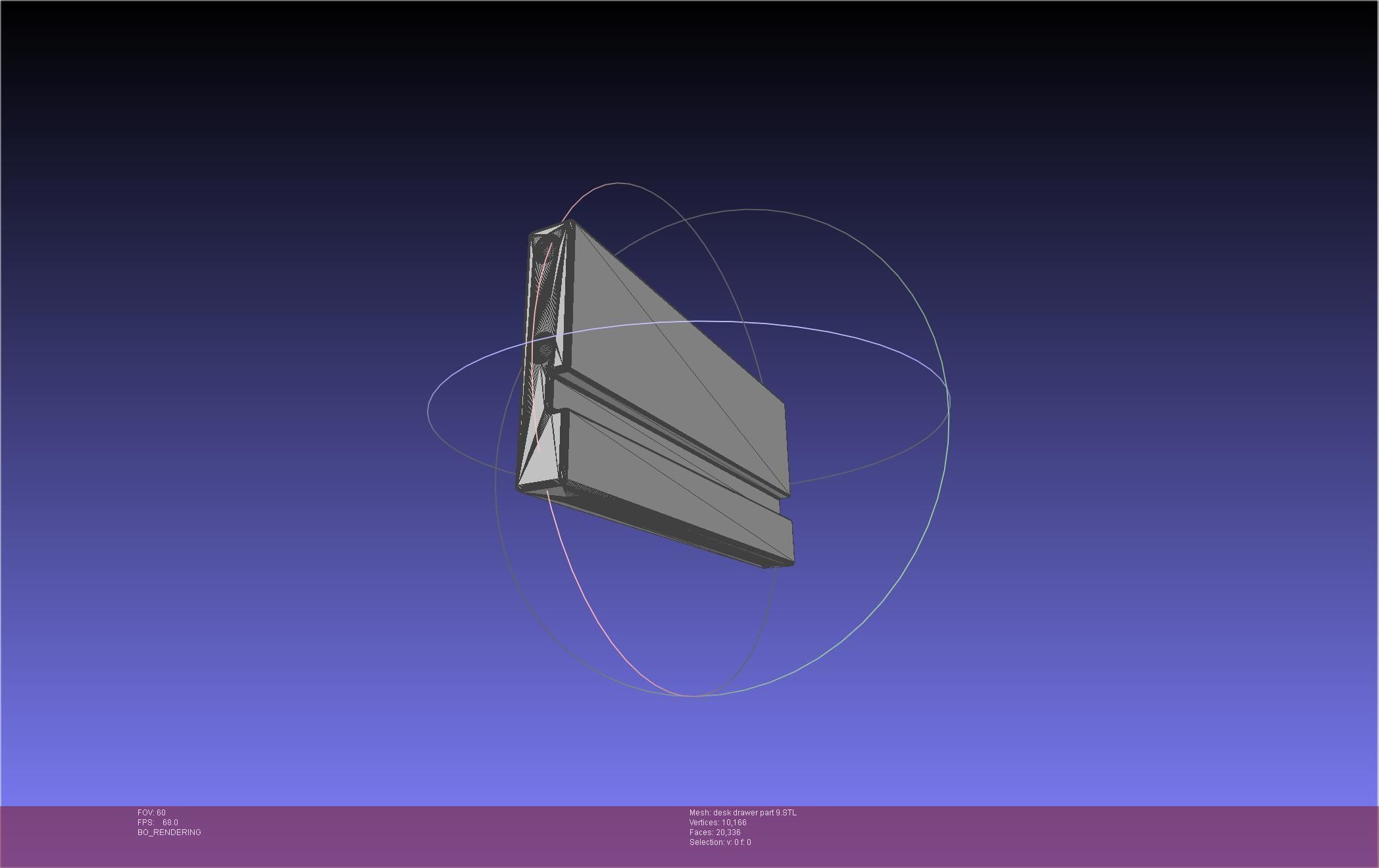 Basic Desk Drawer STL 3D print model_97
