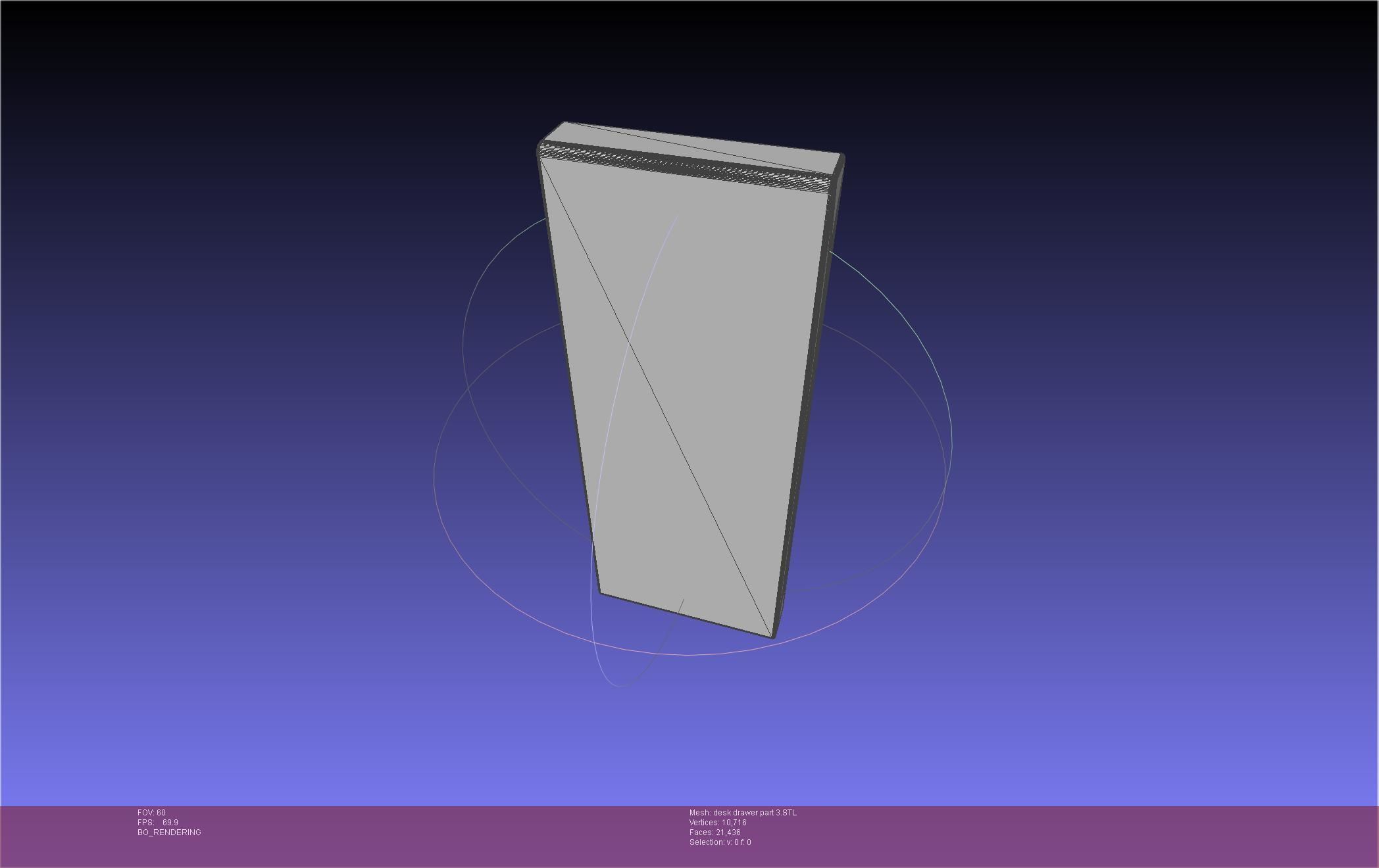 Basic Desk Drawer STL 3D print model_48