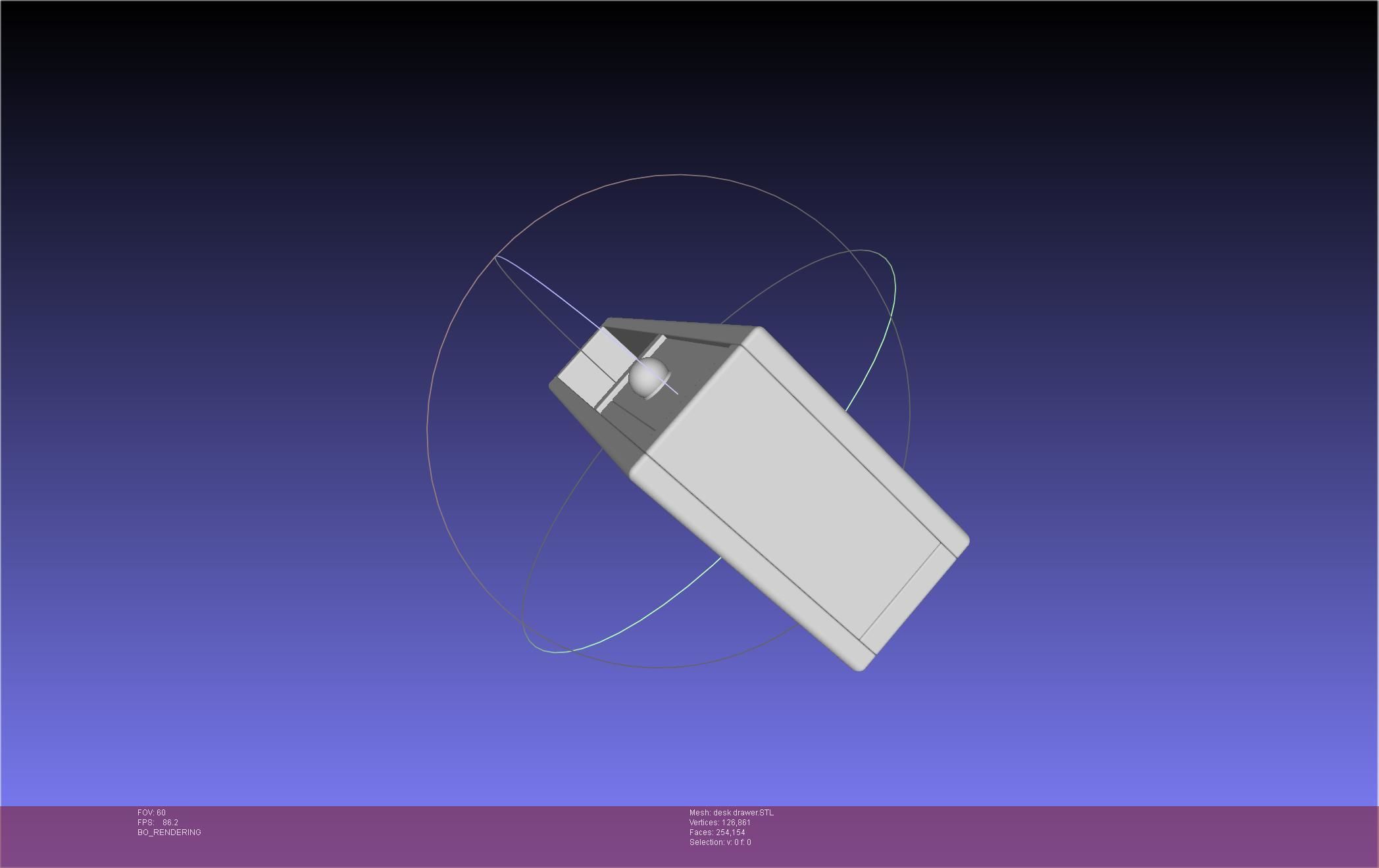 Basic Desk Drawer STL 3D print model_6