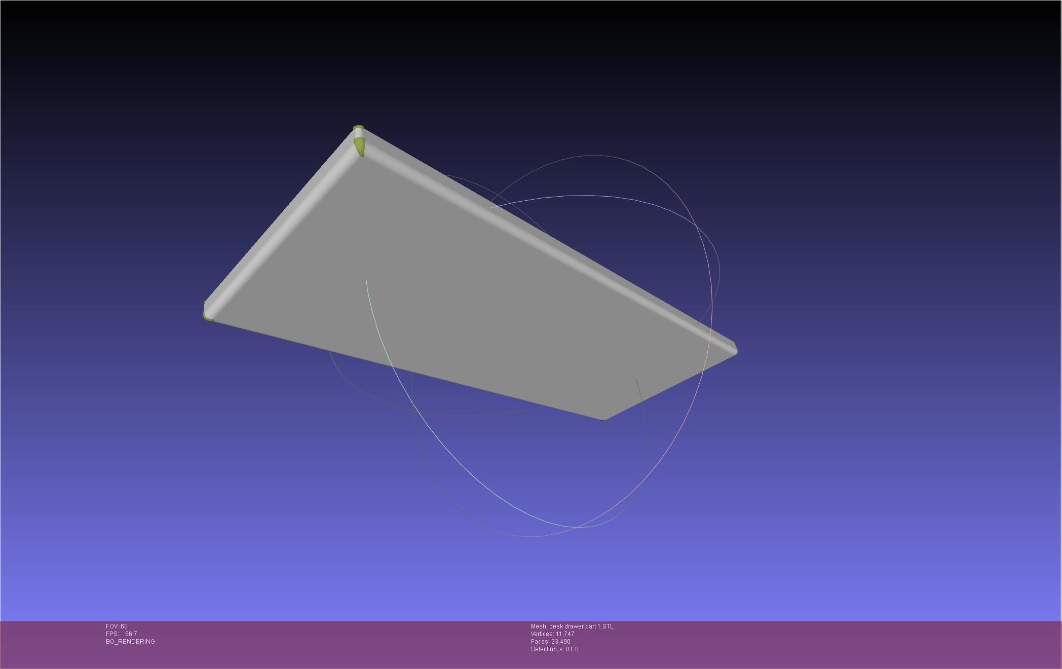 Basic Desk Drawer STL 3D print model_30