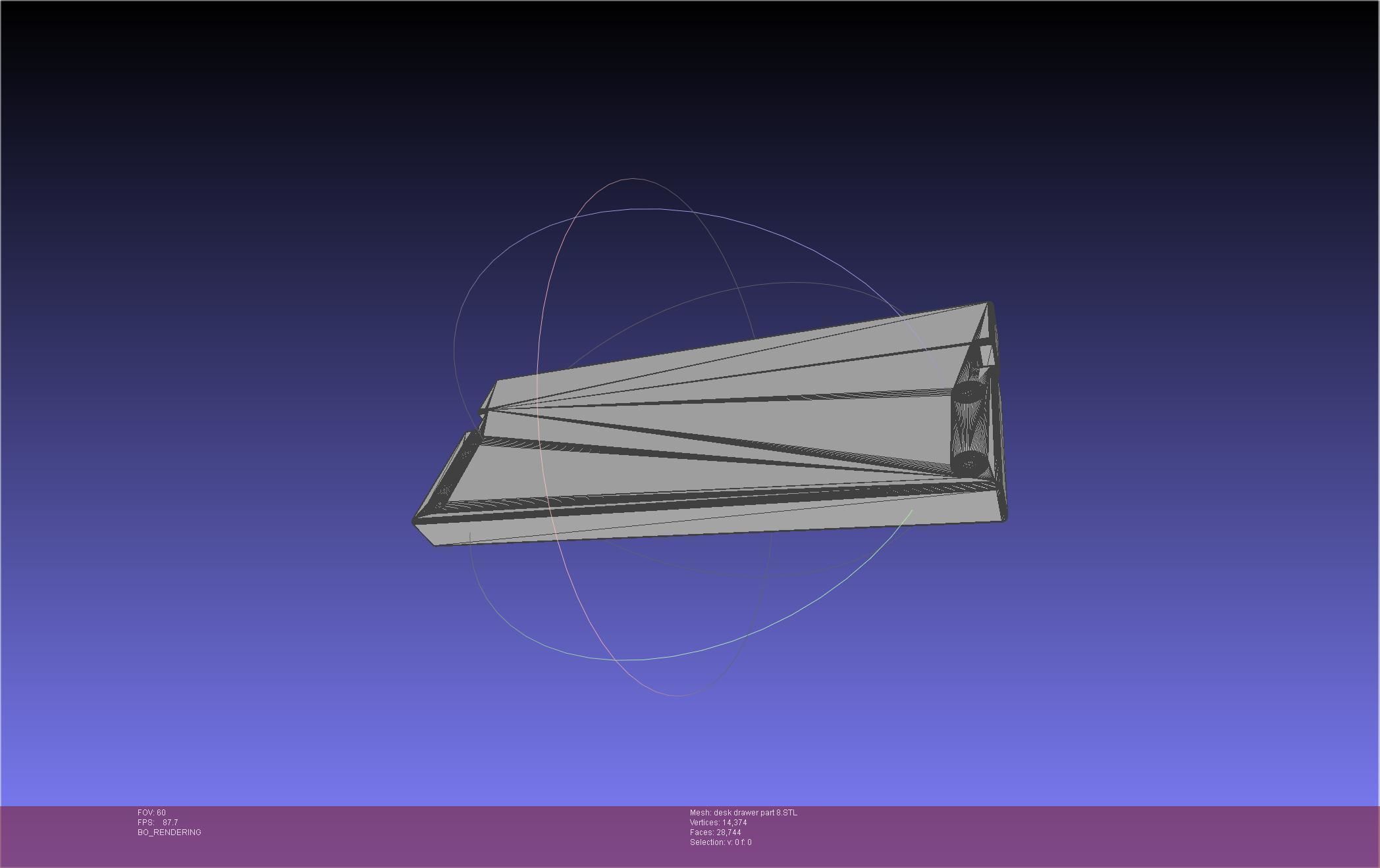 Basic Desk Drawer STL 3D print model_84