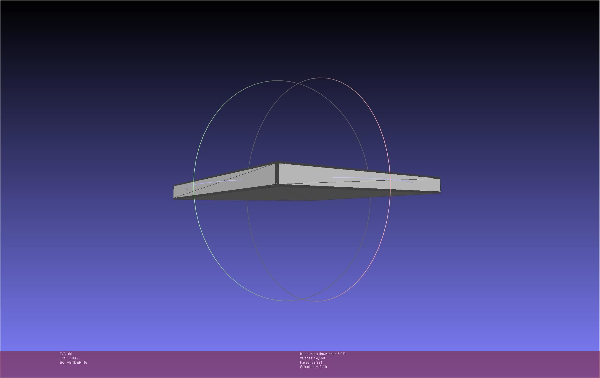 Basic Desk Drawer STL 3D print model_78