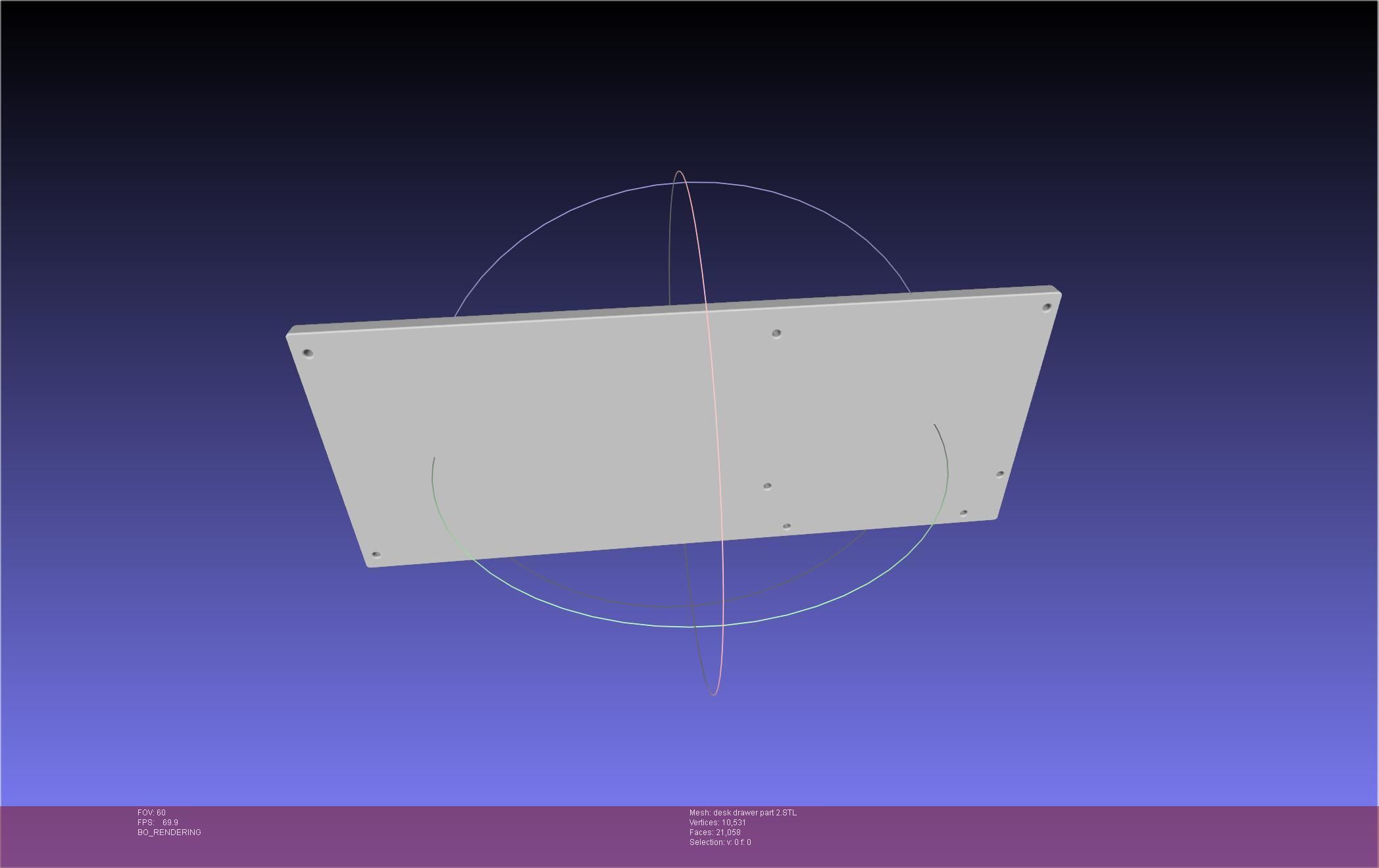 Basic Desk Drawer STL 3D print model_38