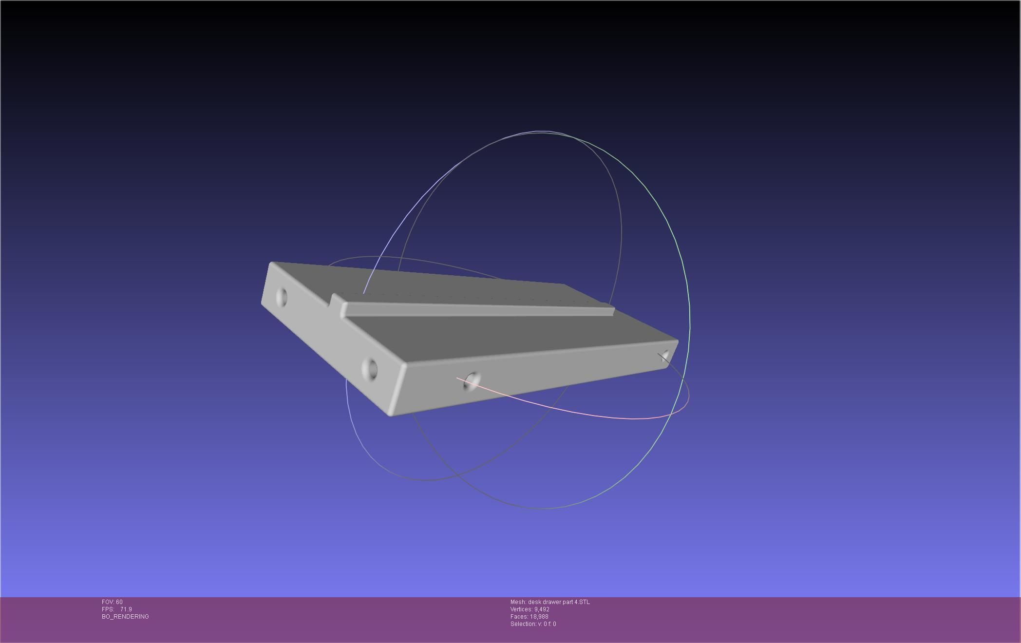 Basic Desk Drawer STL 3D print model_54