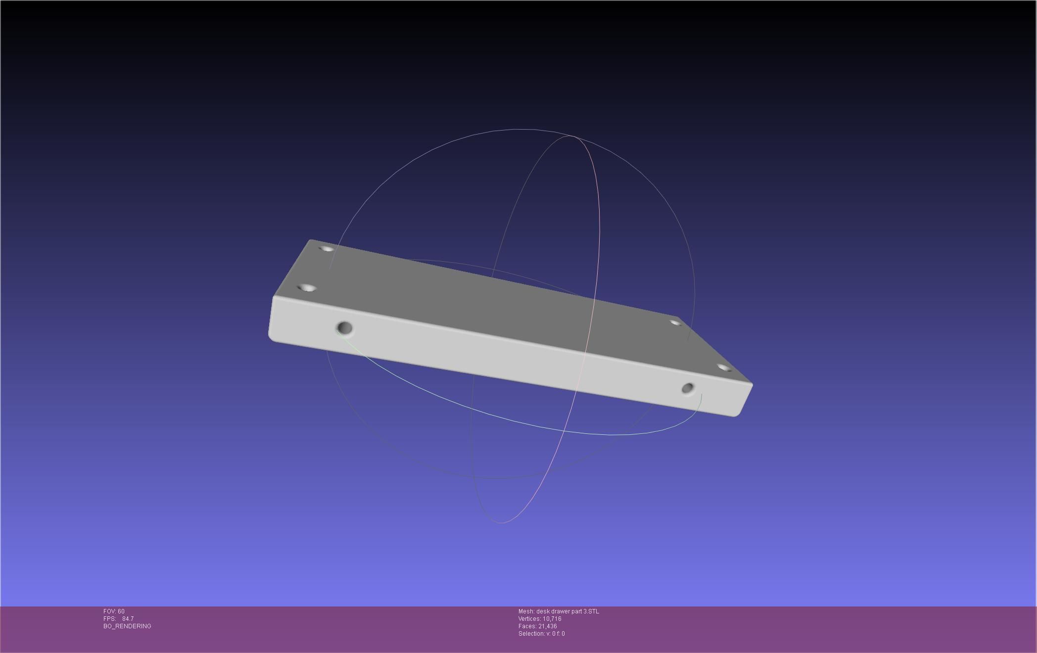 Basic Desk Drawer STL 3D print model_46