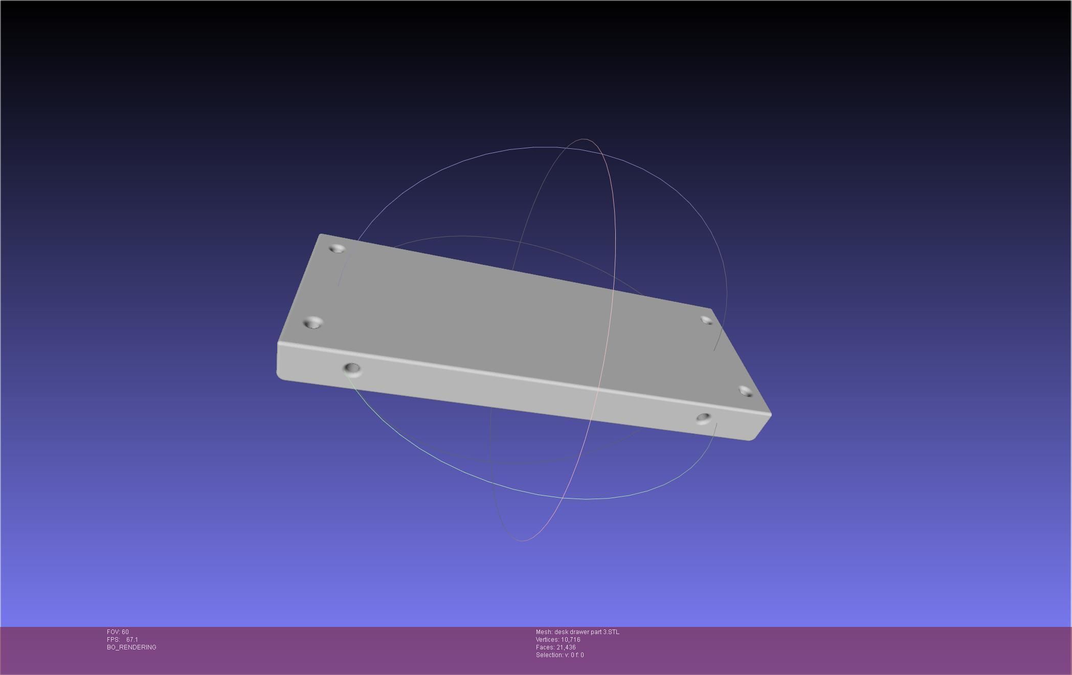 Basic Desk Drawer STL 3D print model_45